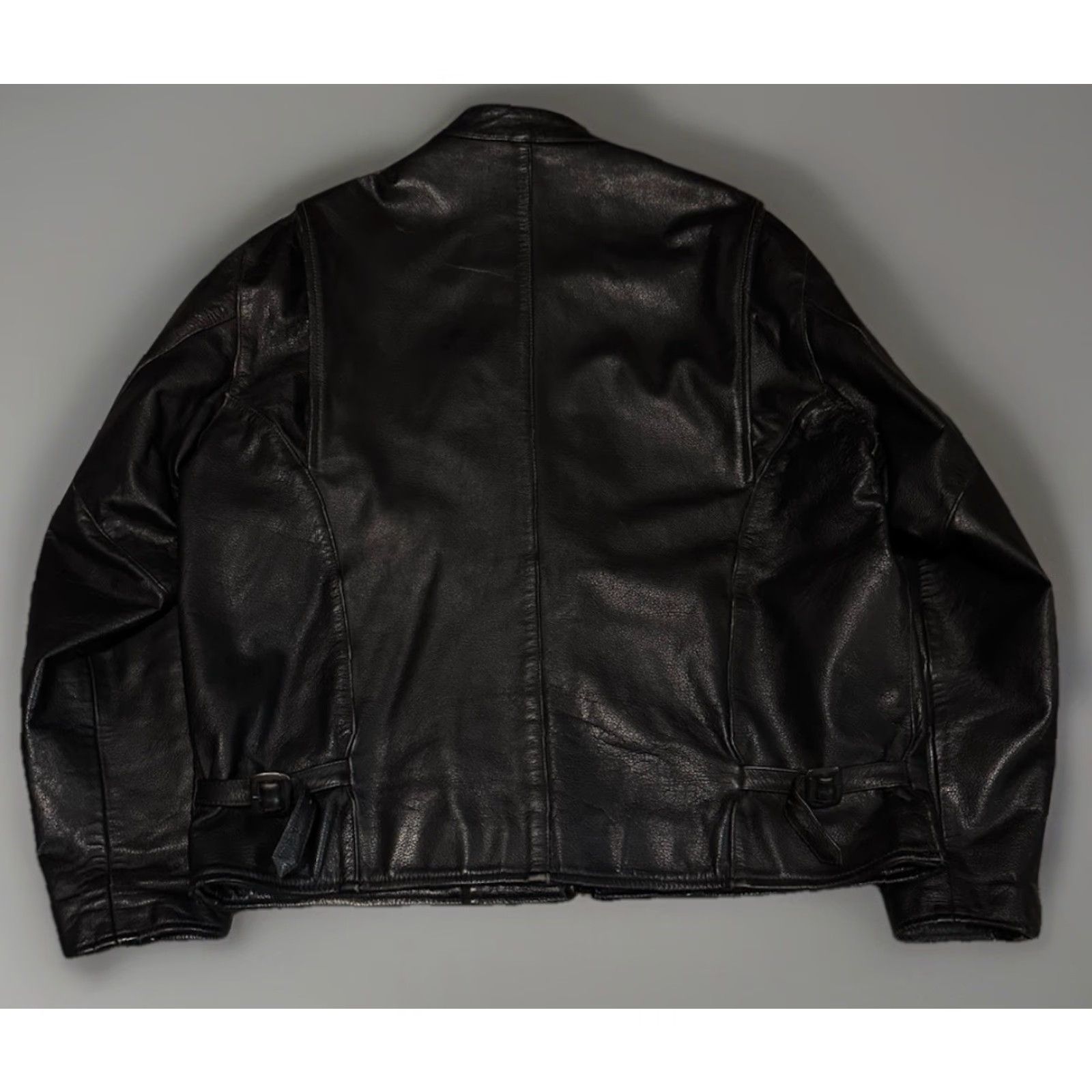 Omega VINTAGE Mega Force Leather Motorcycle Moto Jacket Regular Size 50 Black Men Biker Riding Size US M / EU 48-50 / 2 - 2 Thumbnail