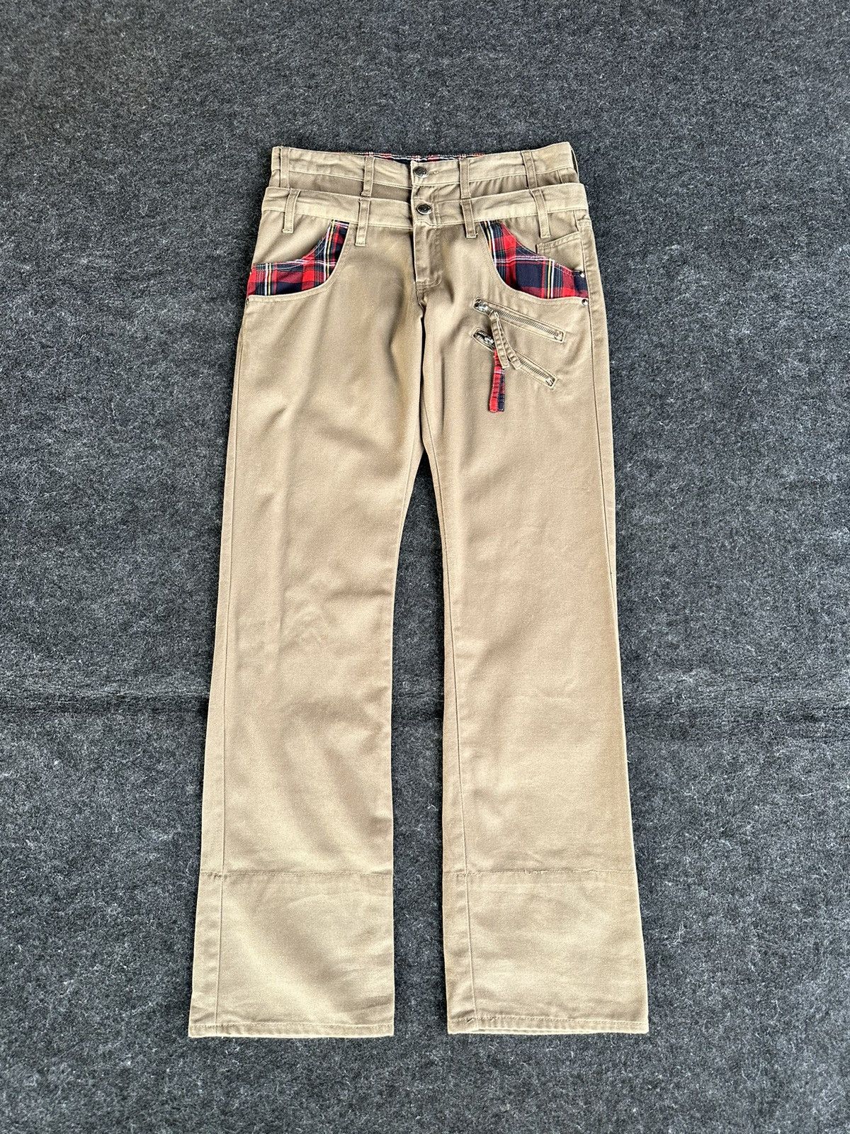 Beauty Beast × Japanese Brand × PPFM Spinash Double Waist Brown Soft Denim D469 Size US 32 / EU 48 - 1 Thumbnail