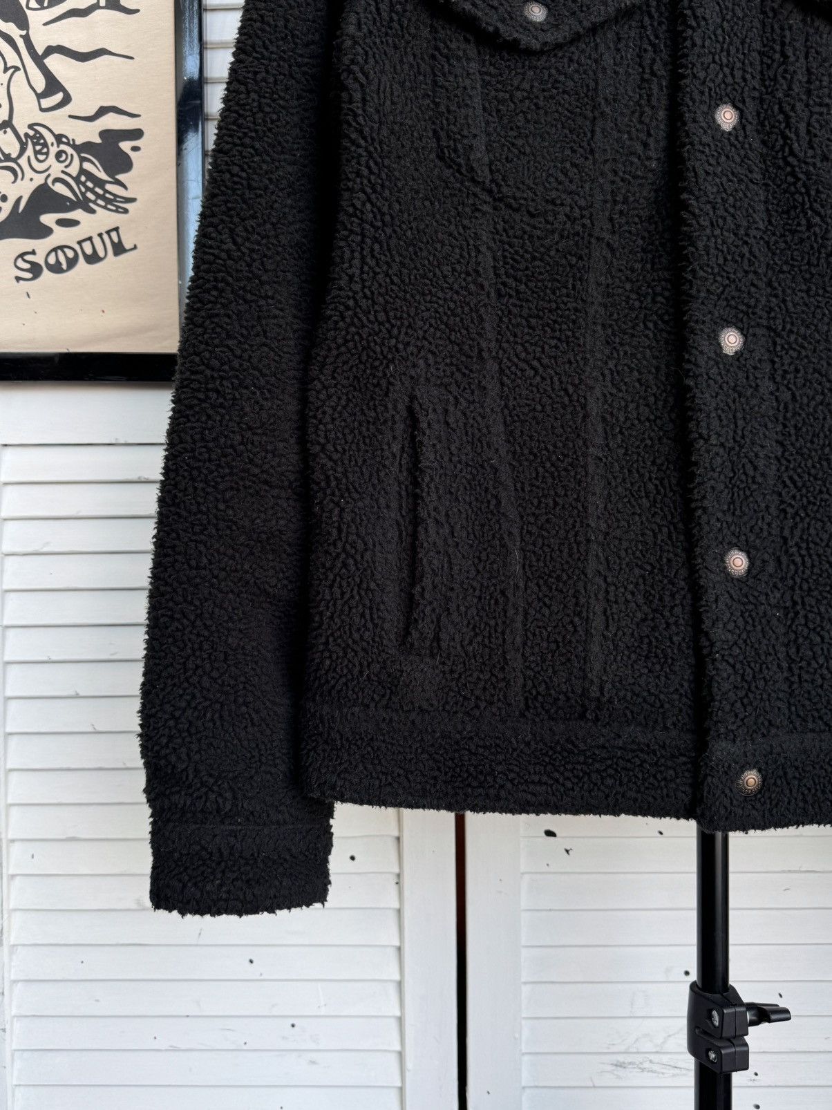 Levi's Levi’s Sherpa Fleece Trucker Jacket Black Size US M / EU 48-50 / 2 - 5 Thumbnail