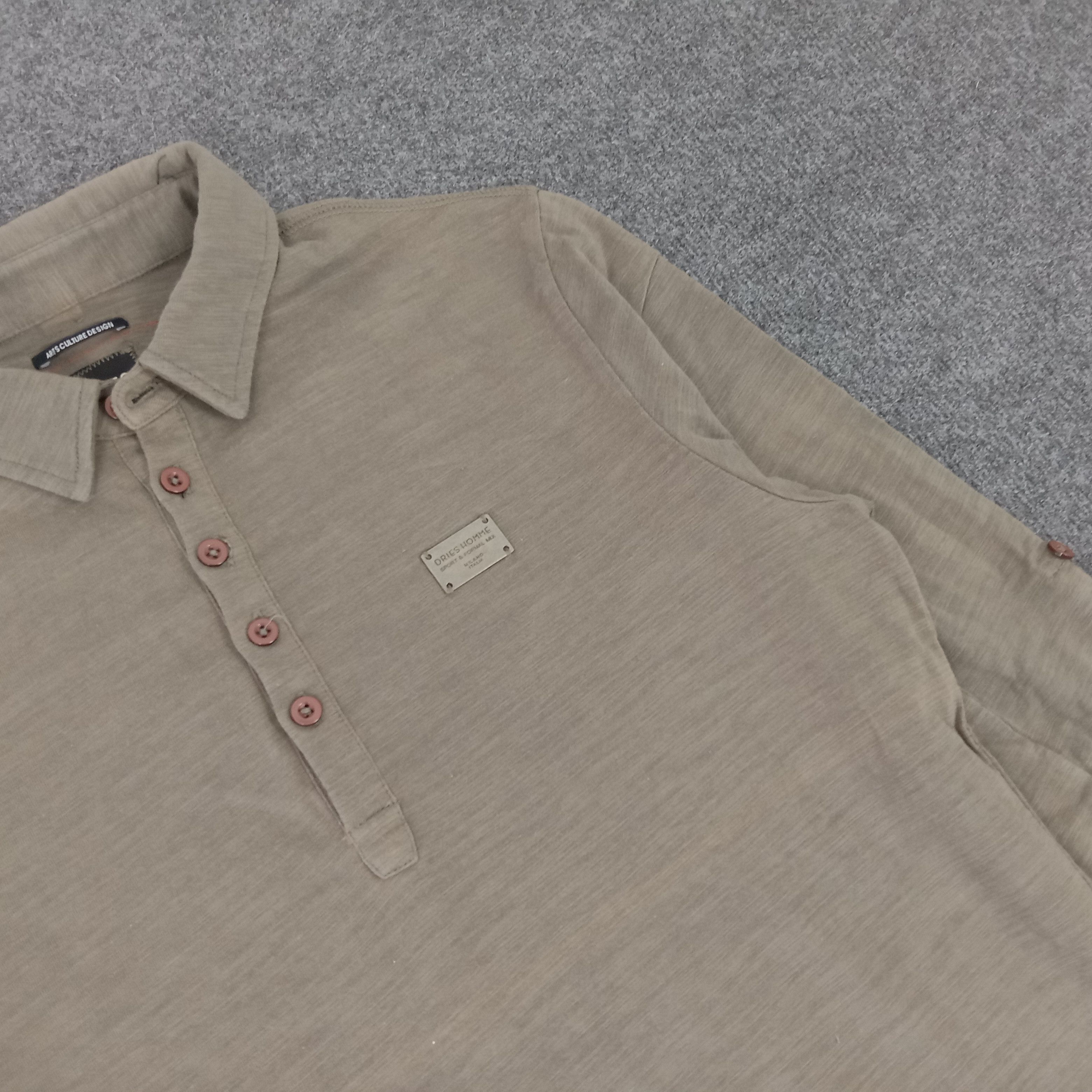 Dries Van Noten × Vintage Dries Homme by Dries Van Noten Designer Polos Size US M / EU 48-50 / 2 - 2 Thumbnail