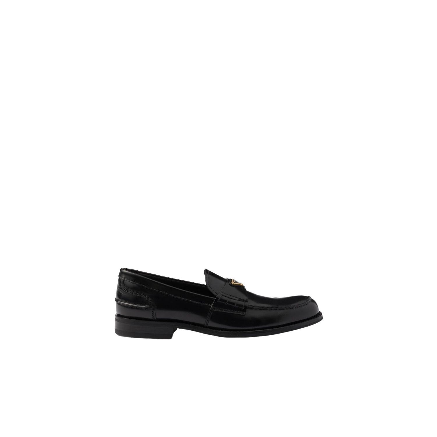 Prada PRADA $1200 Black Brushed Leather Loafers New And Authentic Size US 8.5 / EU 41-42 - 2 Thumbnail