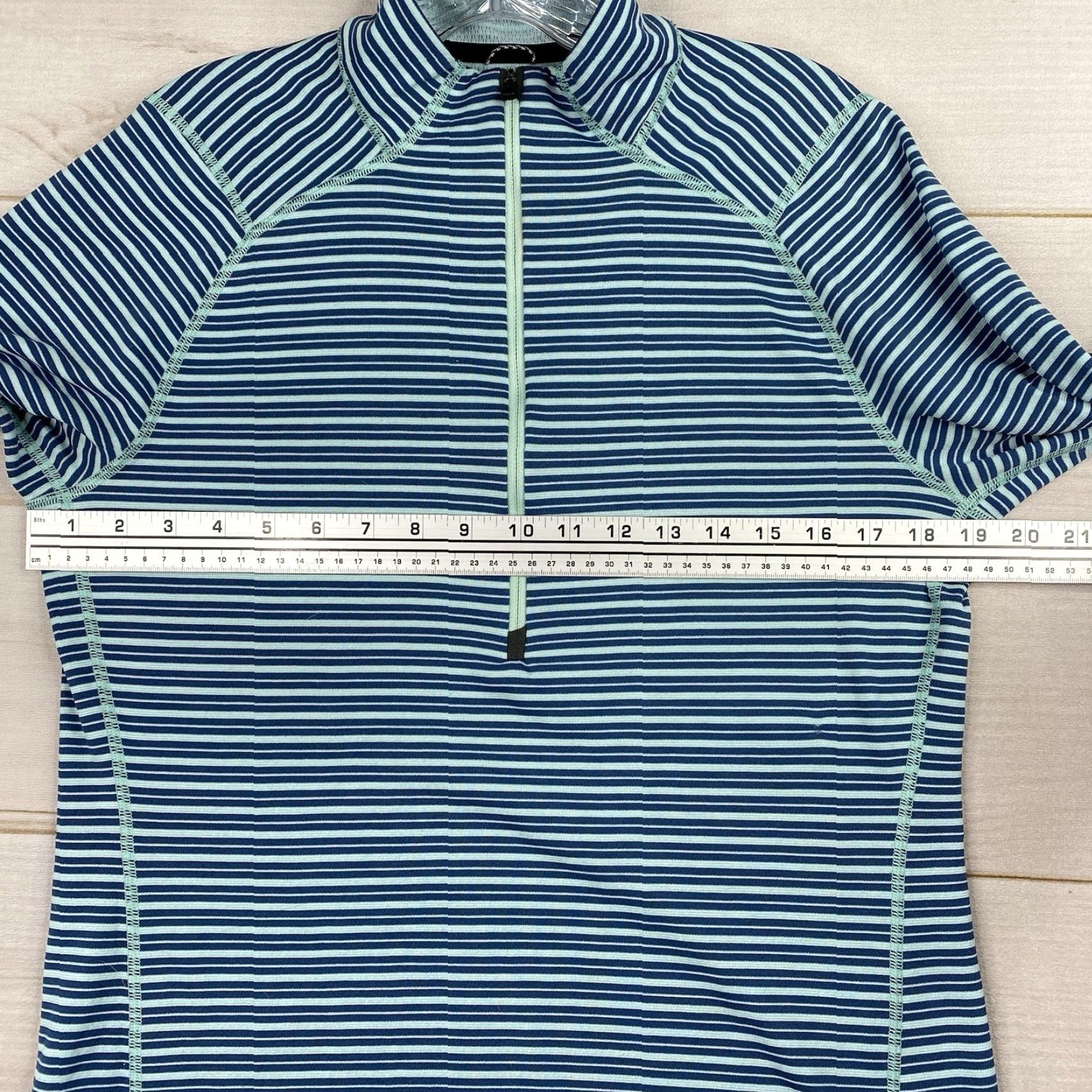 Patagonia Patagonia Capilene3 Midweight Hoodie Shirt Mens M Striped Blue 1/2 Zip Pullover Hiking Size US M / EU 48-50 / 2 - 6 Thumbnail