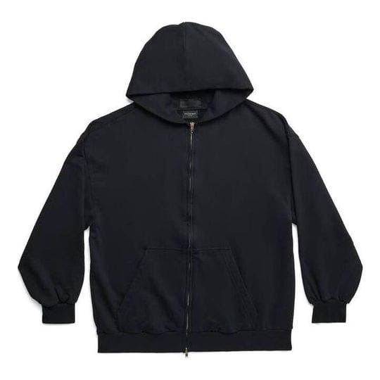 Balenciaga o1mt1gz1124 Paris Zip-Up Hoodie Small Fit in Black Size M / US 6-8 / IT 42-44 - 1 Thumbnail