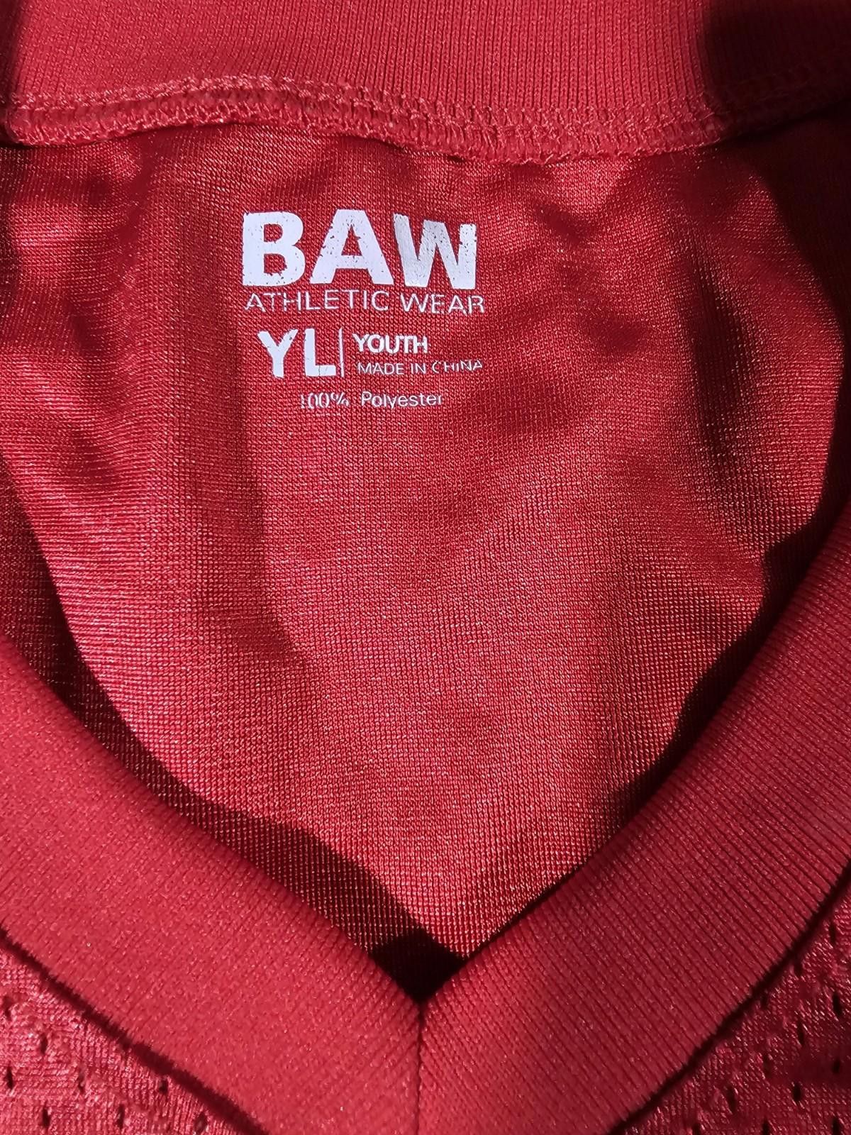 Other BAW Athletic Wear NC Cardinals jersey Youth Large Red Size ONE SIZE - 3 Thumbnail
