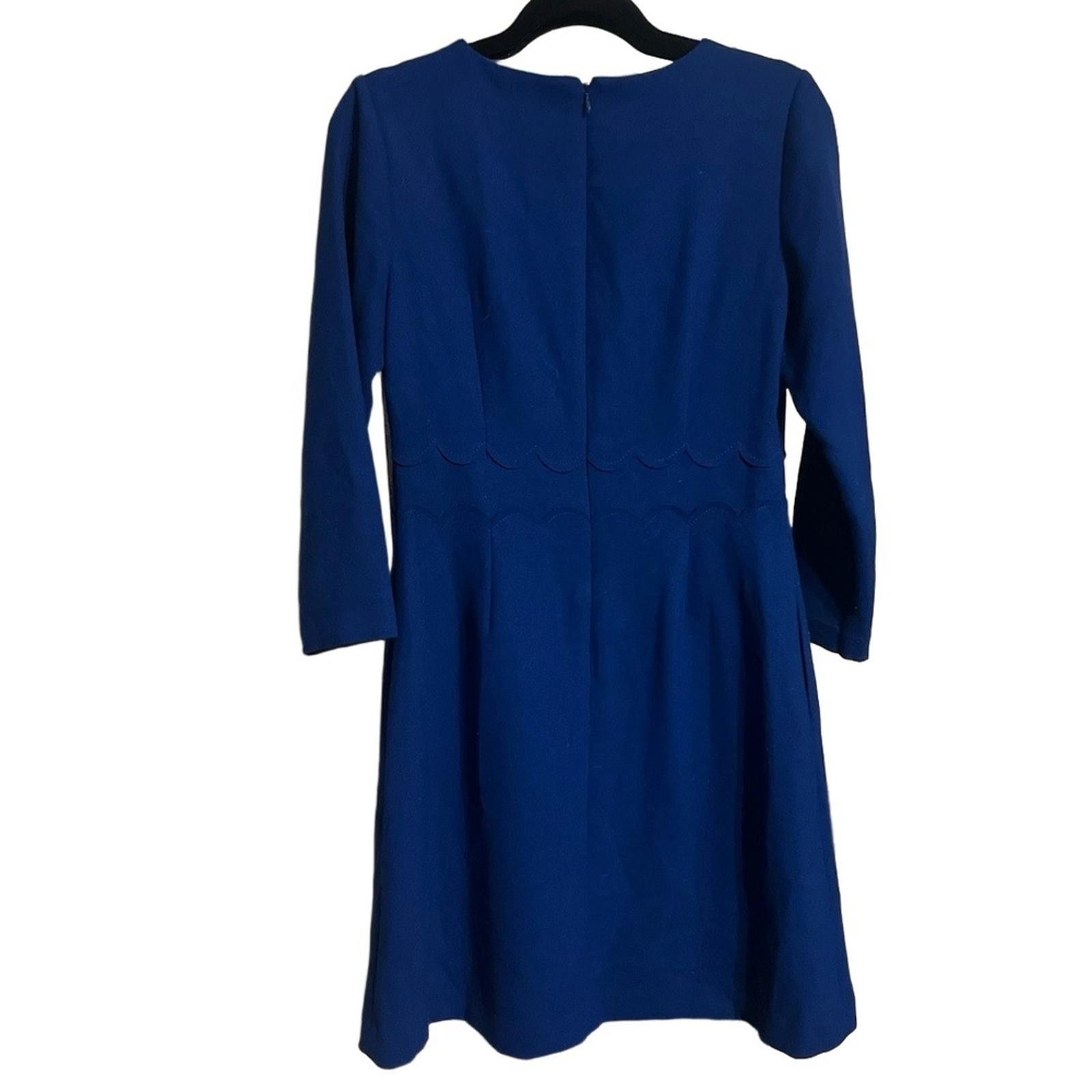 Banana Republic Banana Republic Dress 4 Royal Blue Mini Scalloped Waist Size S / US 4 / IT 40 - 4 Thumbnail