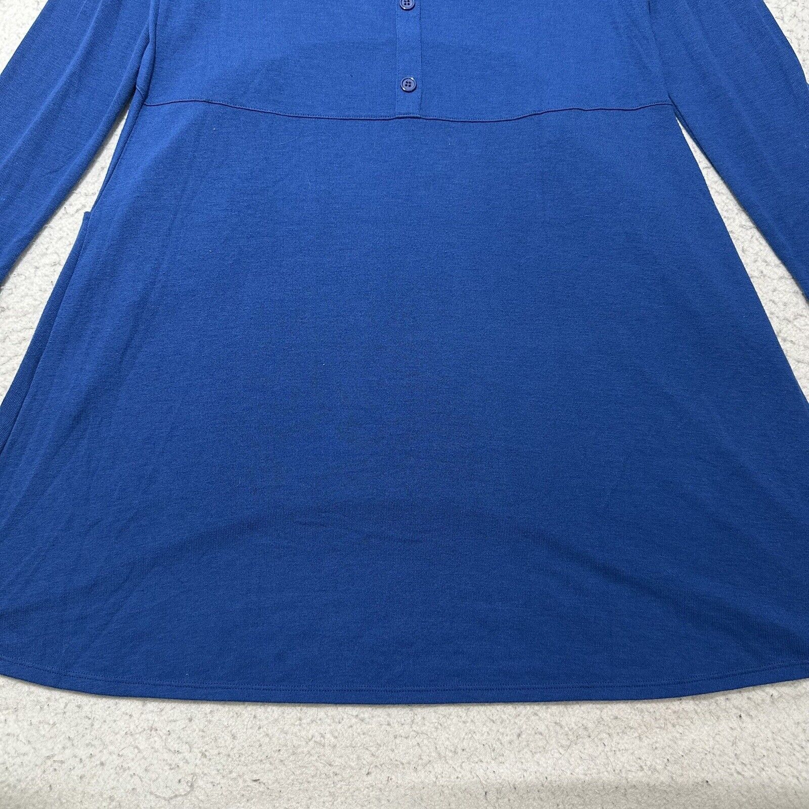 Chicos Chico's Medium A-Line Dress Button Back Long Sleeve Blue Size M / US 6-8 / IT 42-44 - 12 Thumbnail