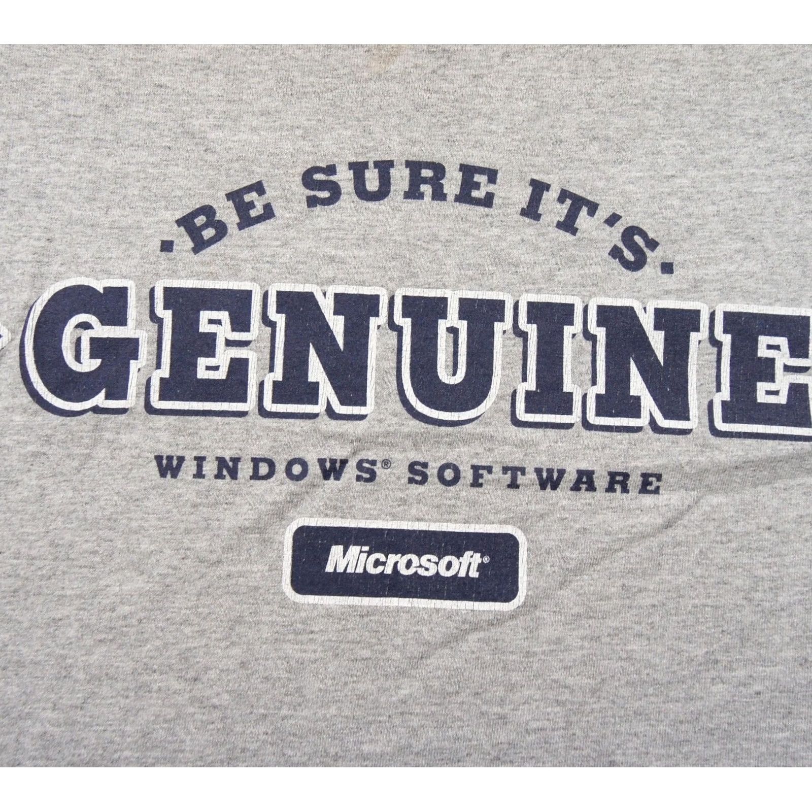 Vintage VINTAGE Microsoft Shirt Mens XL Gray Tech Tee Short Sleeve Logo Graphic T-Shirt Size US XL / EU 56 / 4 - 2 Thumbnail