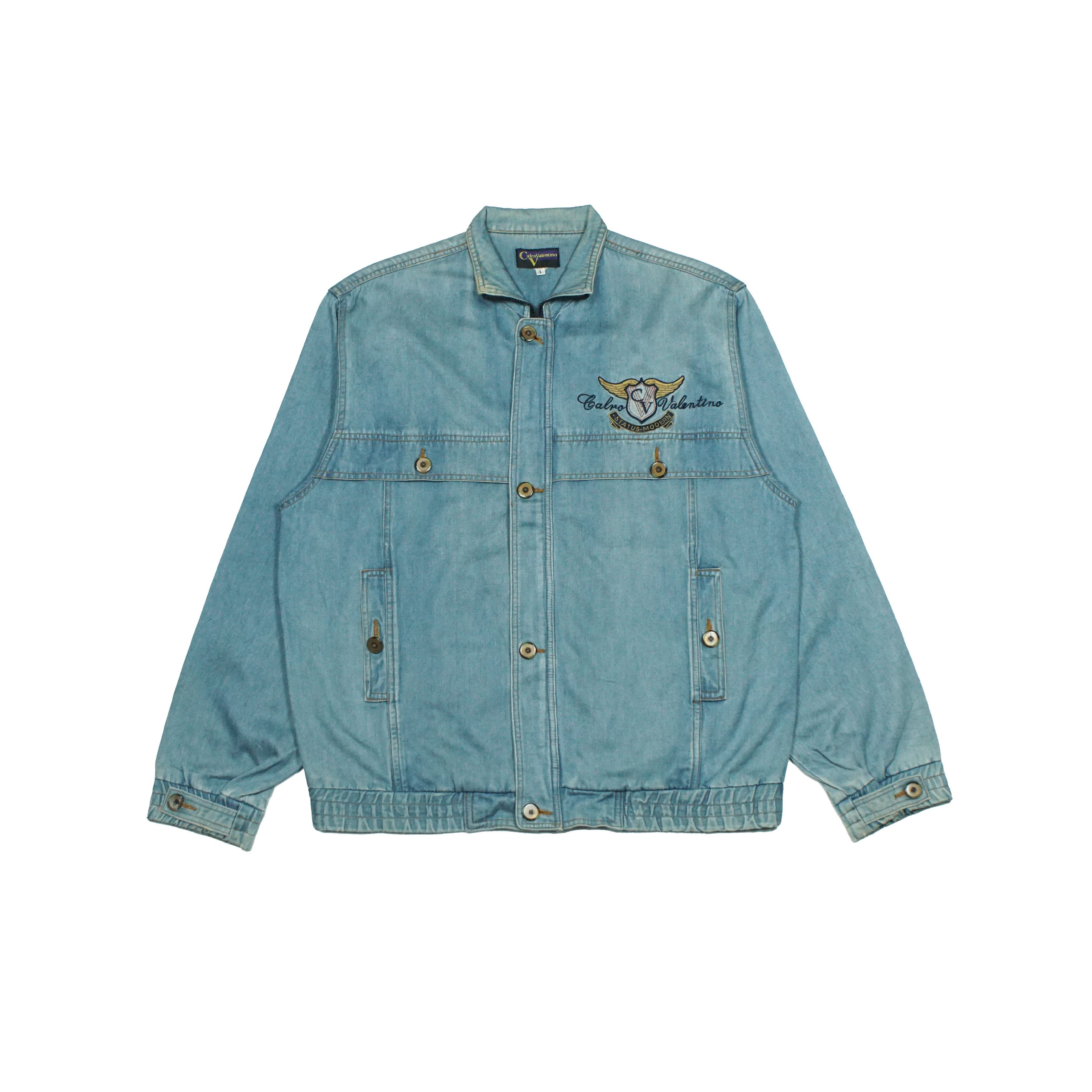Giovanni Valentino *NoTariff 90s Calro Valentino Status Denim Jacket Size US L / EU 52-54 / 3 - 2 Thumbnail