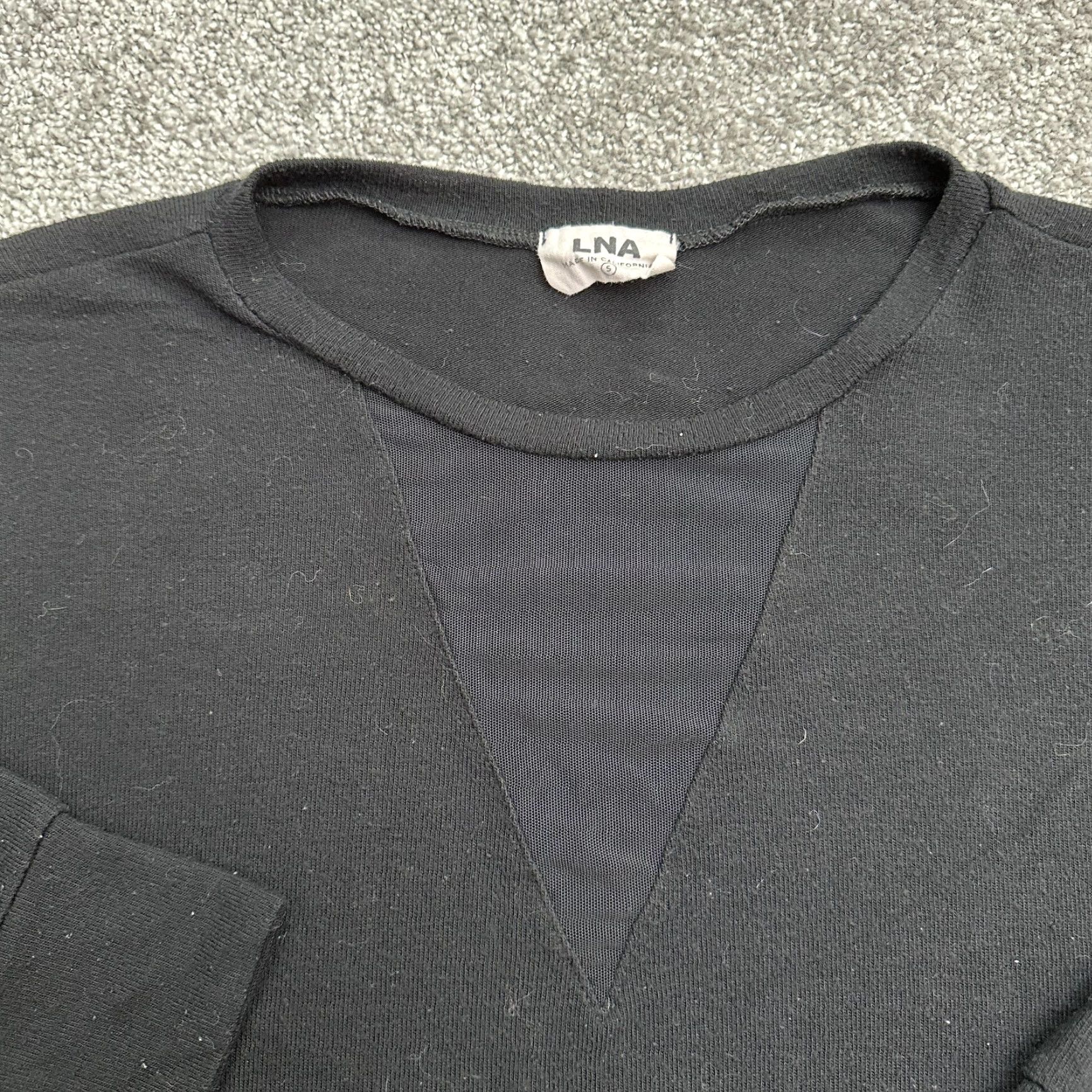 Vintage LNA Pullover Sweater Womens Small Solid Black Crew Neck Lightweight Casual Knit Size S / US 4 / IT 40 - 4 Thumbnail