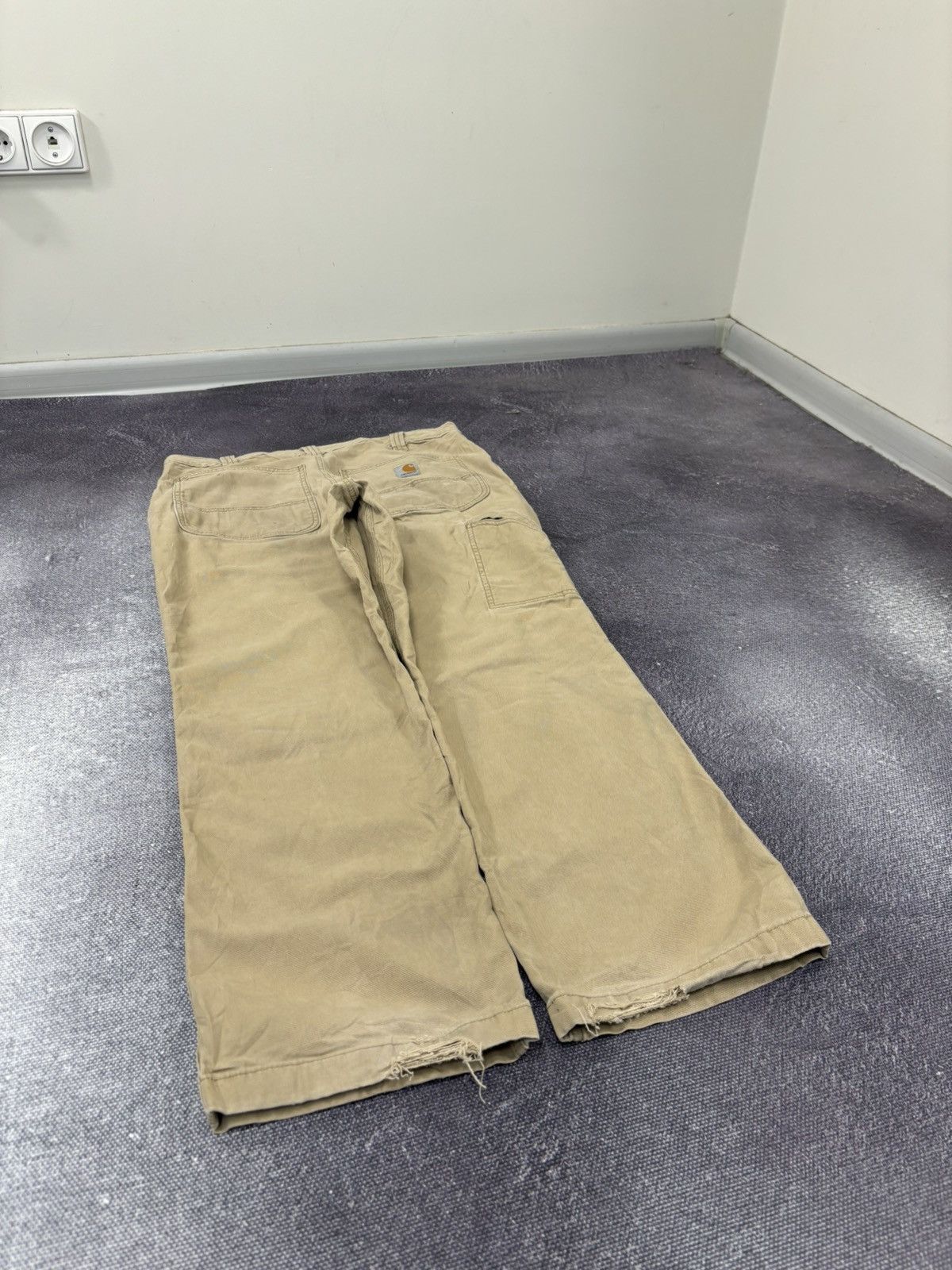 Carhartt Vintage Carhartt Y2K Workwear USA Beige Hype Carpenter Pants Size US 33 - 4 Thumbnail