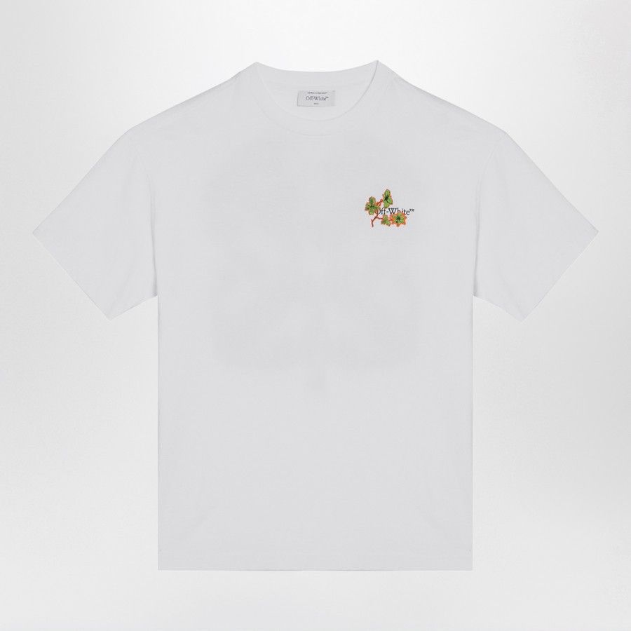 Off-White o1d2blof0924 Cotton T-Shirt With Logo Print in White Size XS / US 0-2 / IT 36-38 - 1 Thumbnail