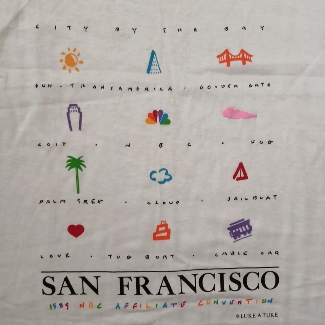 Hanes VINTAGE Hanes Beefy-T San Francisco Shirt XL White USA Mens 80s Retro Crew Neck Short Sleeve Cotton Knit Logo 100% Cotton Size US XL / EU 56 / 4 - 2 Thumbnail