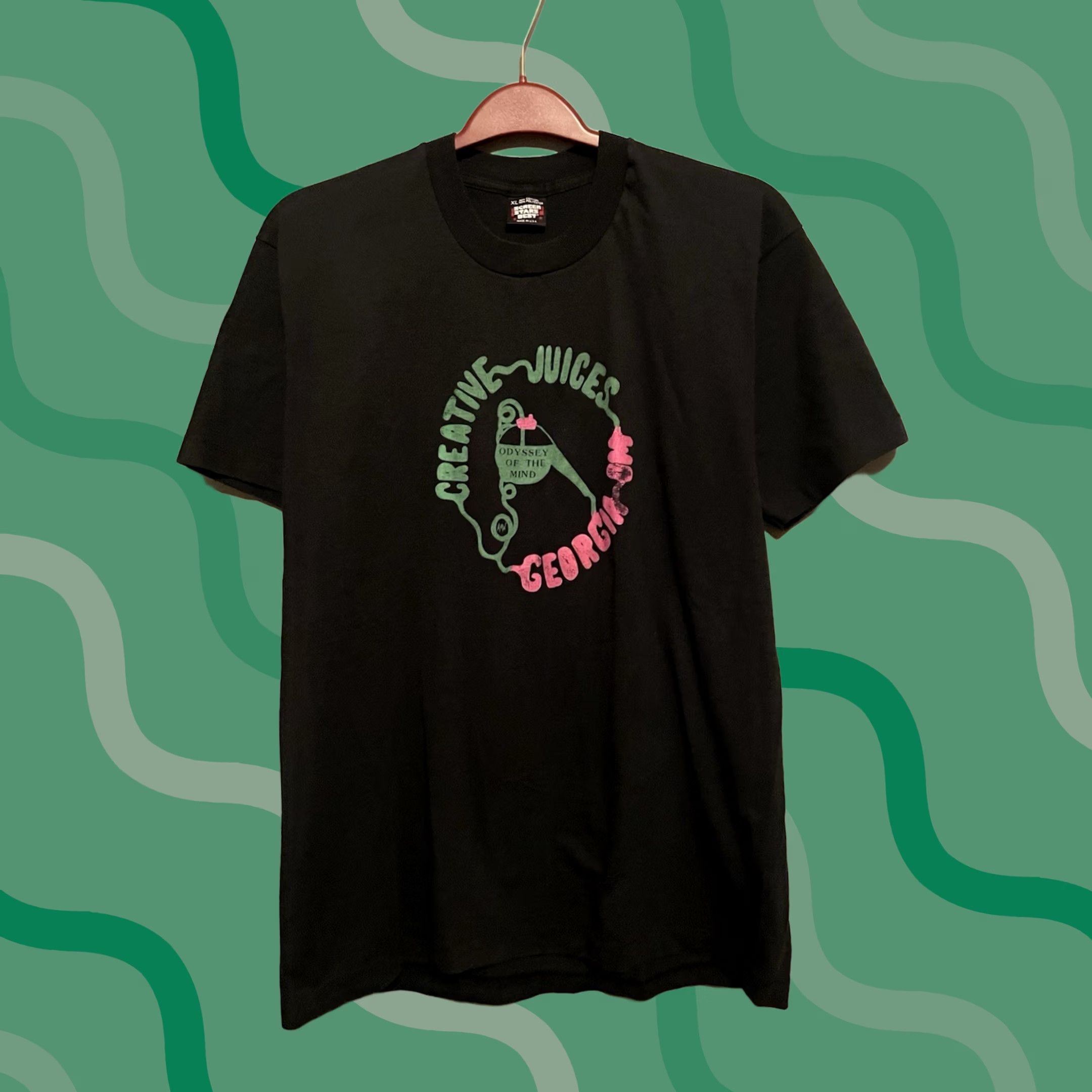 Vintage VINTAGE Odyssey of the Mind T-shirt Screen Stars XL Unisex 1990s Black Cotton Short Sleeve Shirt Mens Womens Size US XL / EU 56 / 4 - 1 Thumbnail