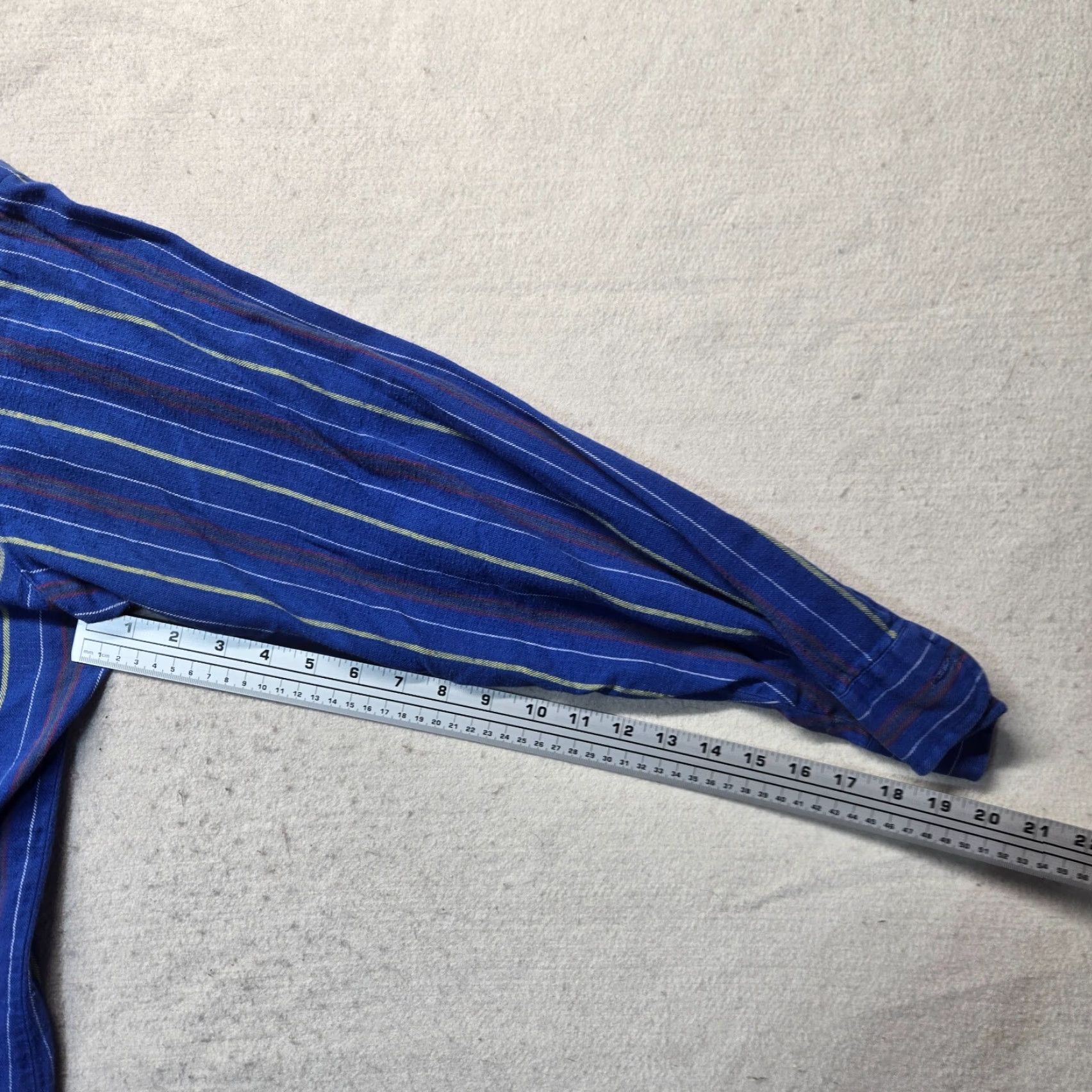 Vintage Hunt Club Shirt Button-Up XL Men's Blue Striped Flannel 100% Cotton Long Sleevecollar Down Button-Down Casual Workwear 90s? Size US XL / EU 56 / 4 - 4 Thumbnail