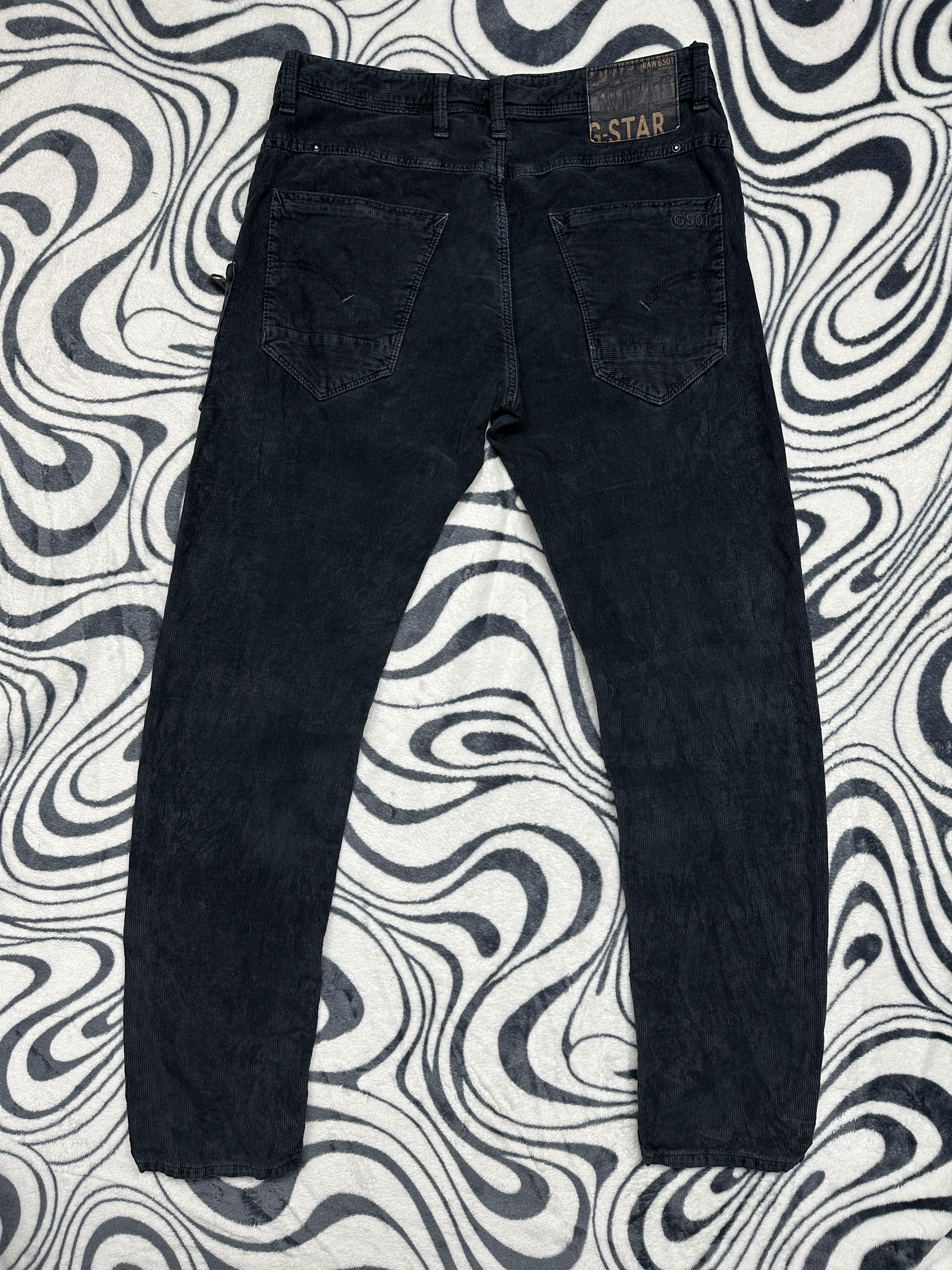 G-Star G Star Raw Mens Biker Morris Low Tapered COJ Corduroy Pants Size US 33 - 8 Thumbnail