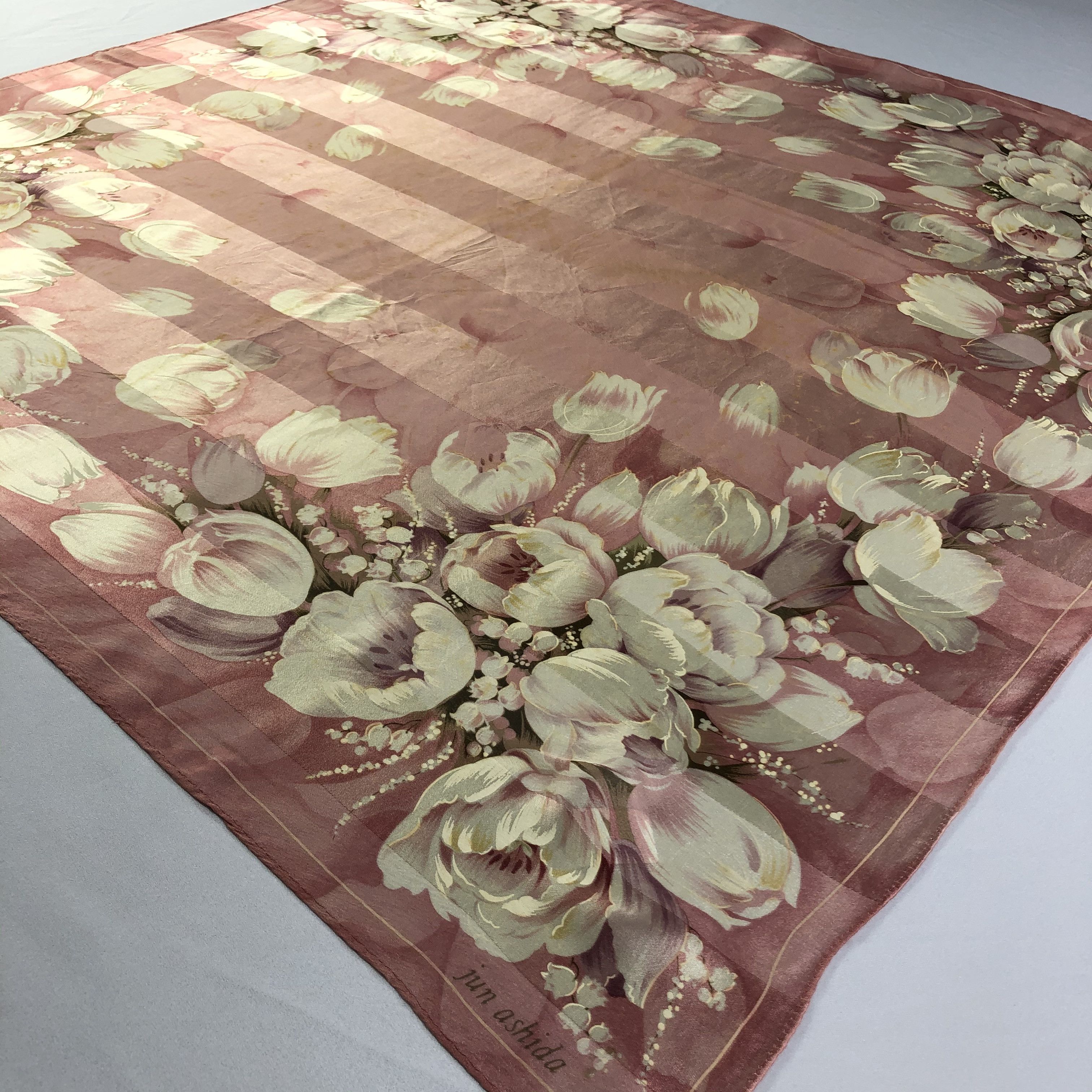 Vintage Vintage Jun Ashida Silk Scarf Size ONE SIZE - 4 Thumbnail