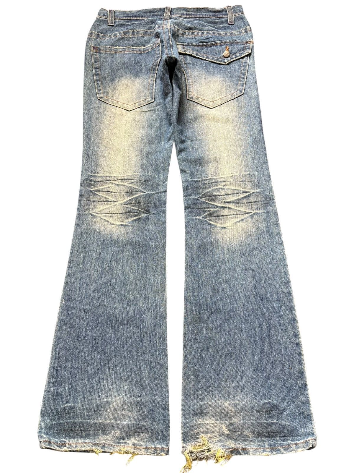 Hysteric Glamour Vintage Japanese Brand Distress Low Rise Flare Jeans Size 29" - 2 Thumbnail