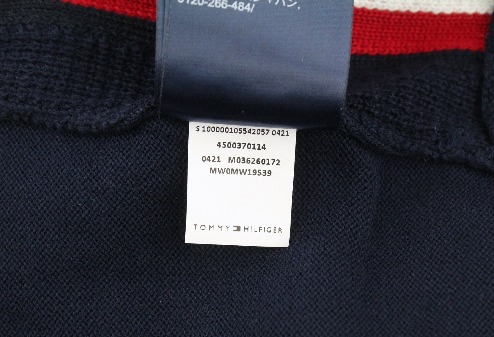 Tommy Hilfiger THFLEX GLOBAL STRIPE L Travel Hooded Navy Jumper 87389 Size US L / EU 52-54 / 3 - 10 Thumbnail