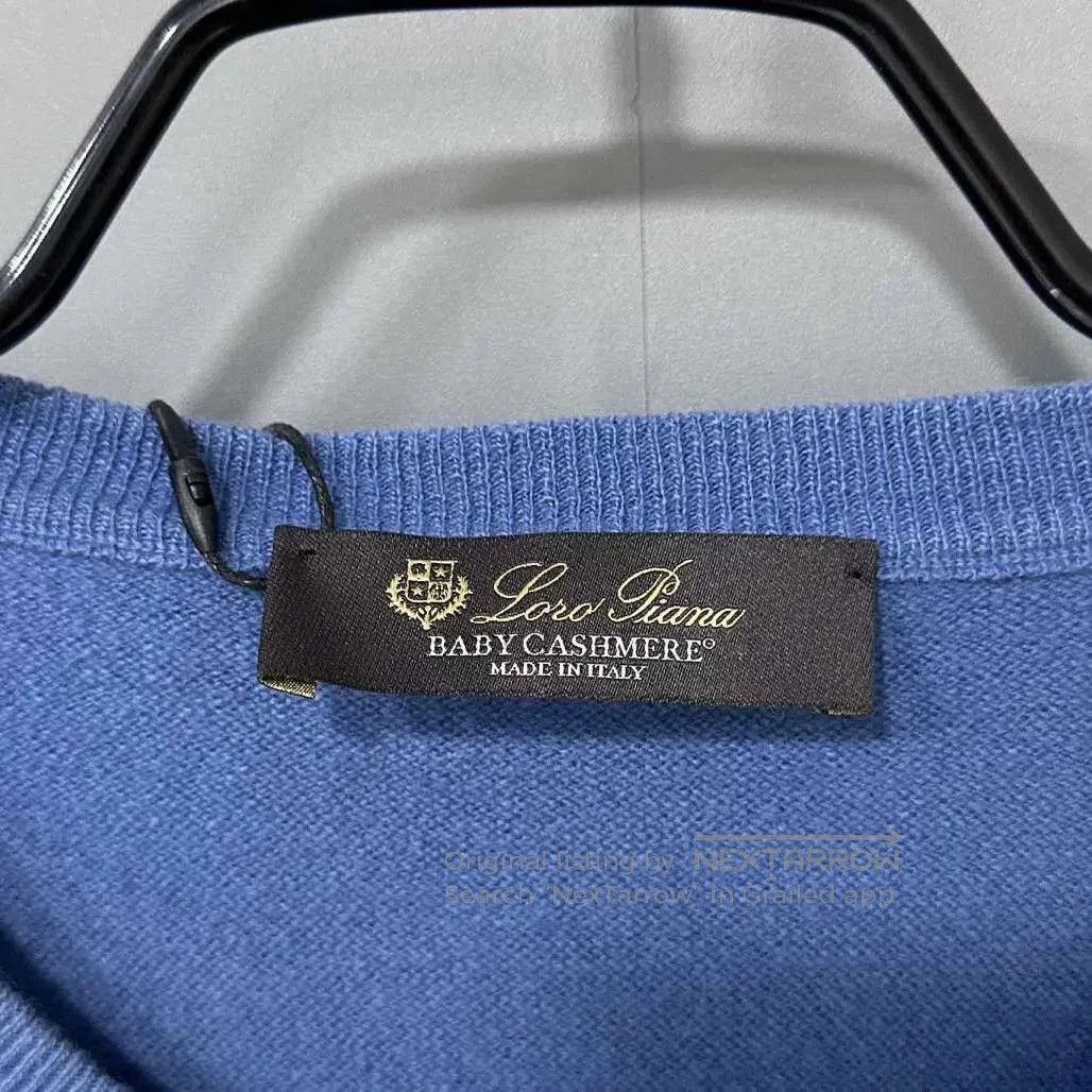 Loro Piana Blue Long Sleeve Knit Sweater. Size US L / EU 52-54 / 3 - 5 Thumbnail