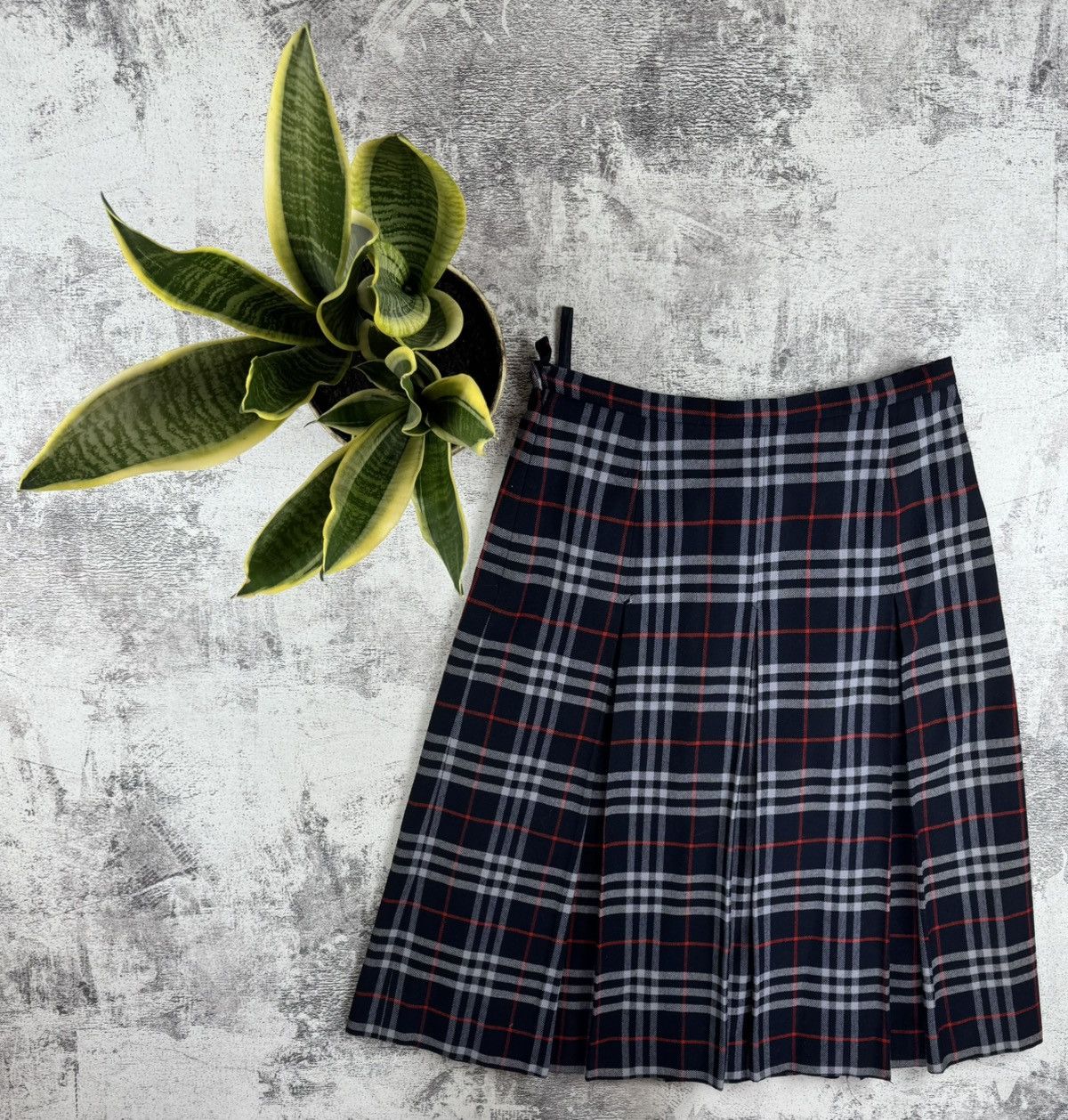 Burberry 90s Burberrys Nova Plaid Checked Midi Maxi 42 Dress Skirt Size 42" / US 20 - 1 Thumbnail