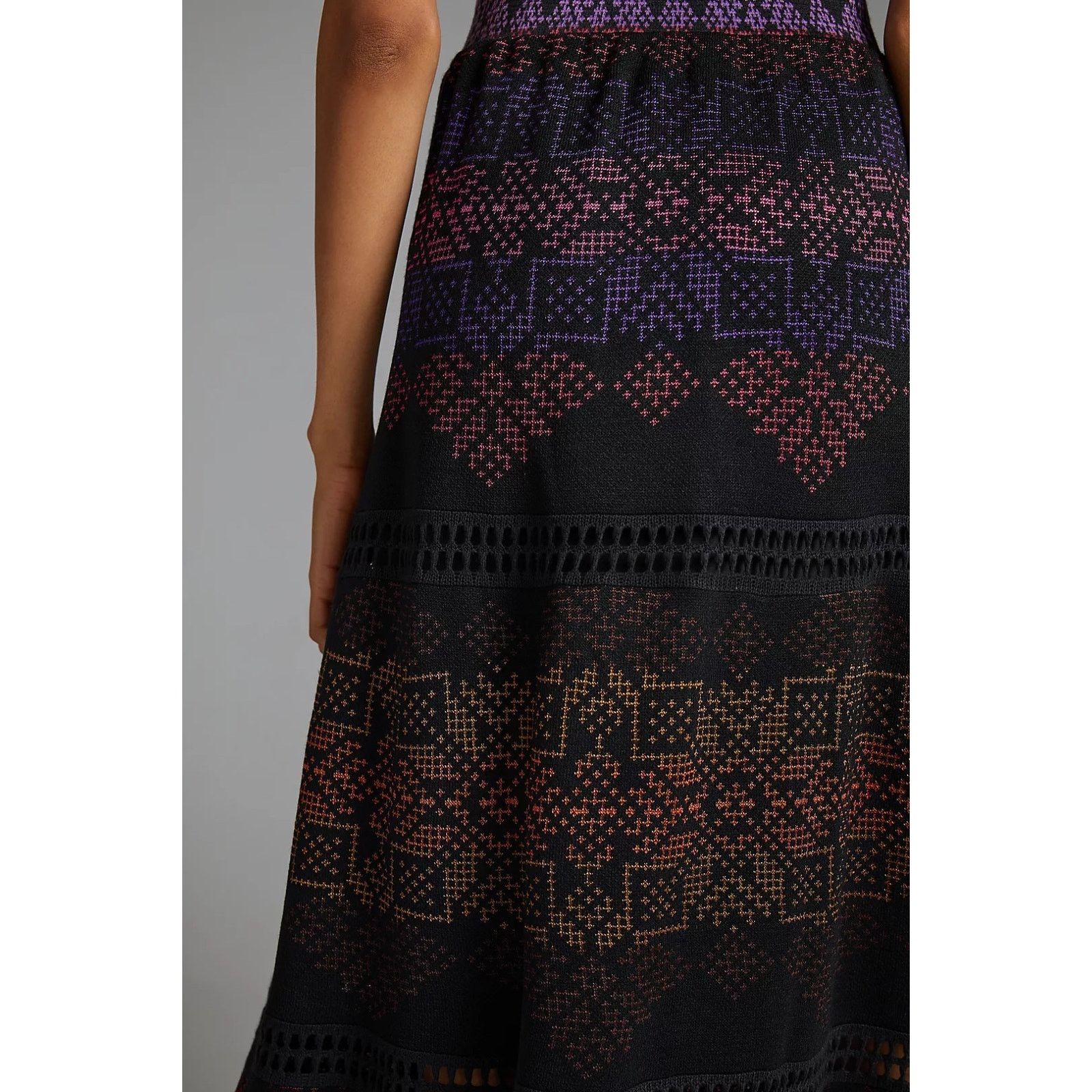 Anthropologie ANTHROPO Cecilia Prado Dress Patchwork Sundress Knit Sweater Size S / US 4 / IT 40 - 4 Thumbnail