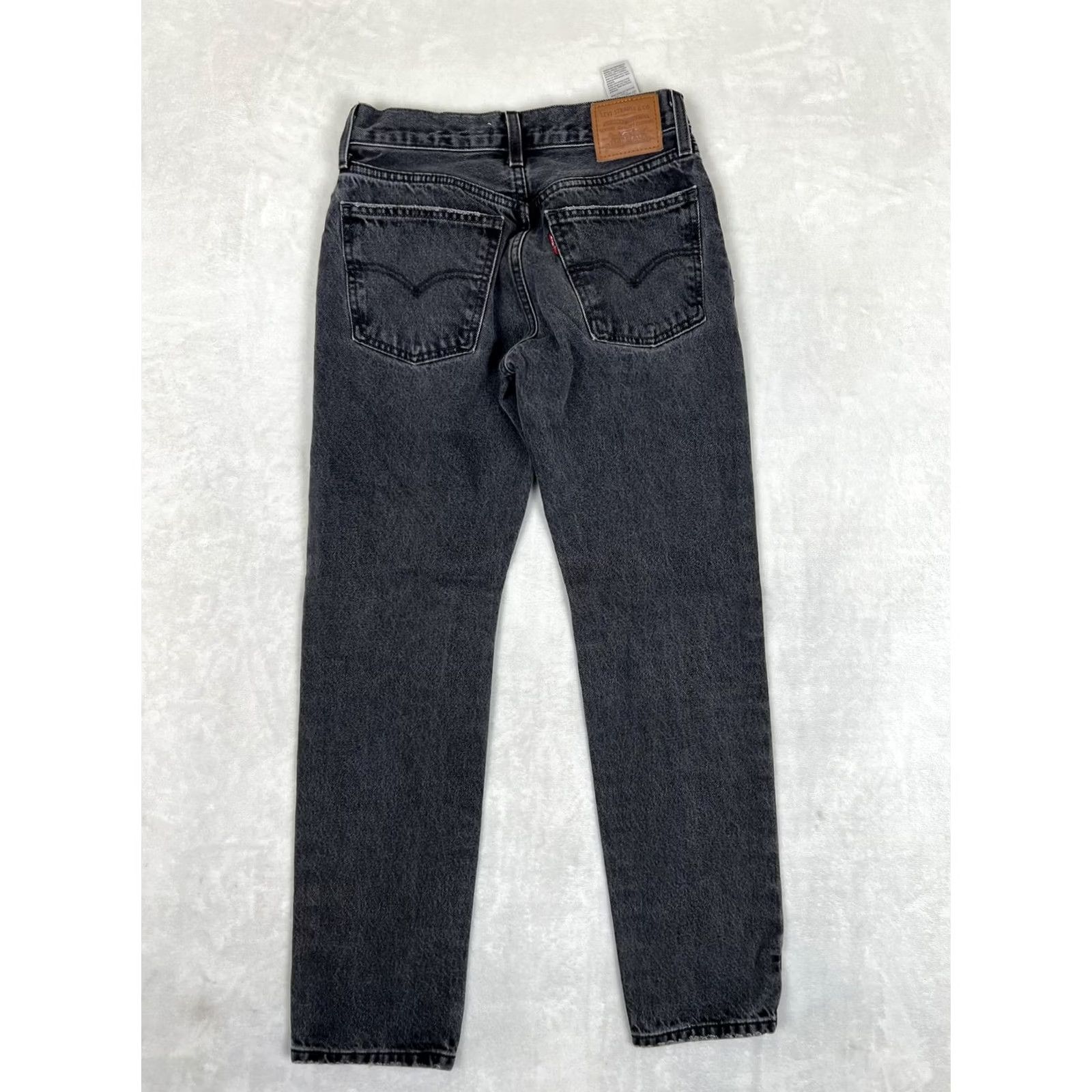 Levi's Levi's Middy Straight Jeans Women's Charcoal Wash 25x31 Gray Denim 5-Pocket Zip Button Vintage? No Size 42" / US 20 - 7 Thumbnail