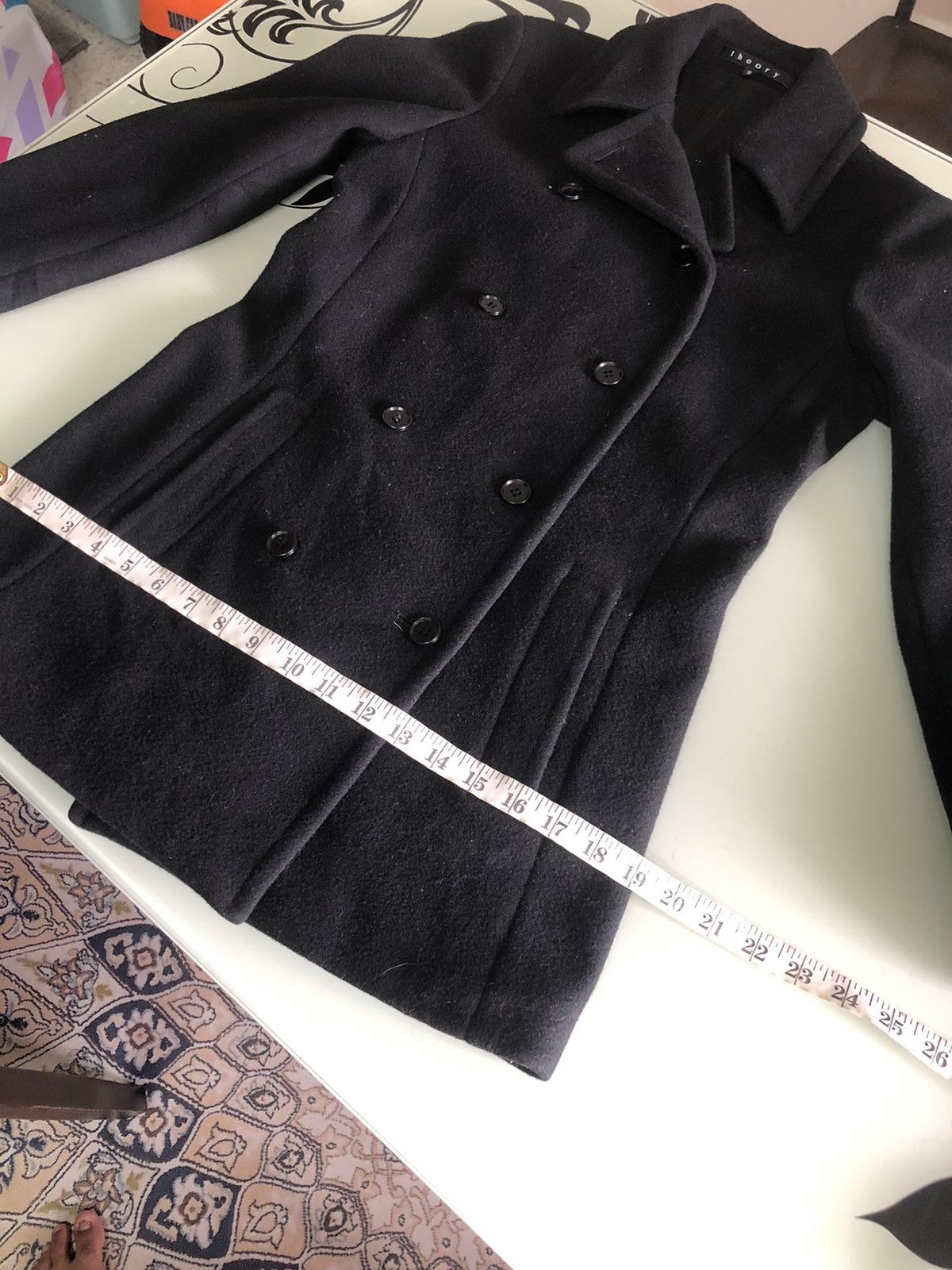 Theory 🏴 Theory Wool Blend Double Breasted Peacoat Size XS / US 0-2 / IT 36-38 - 19 Thumbnail