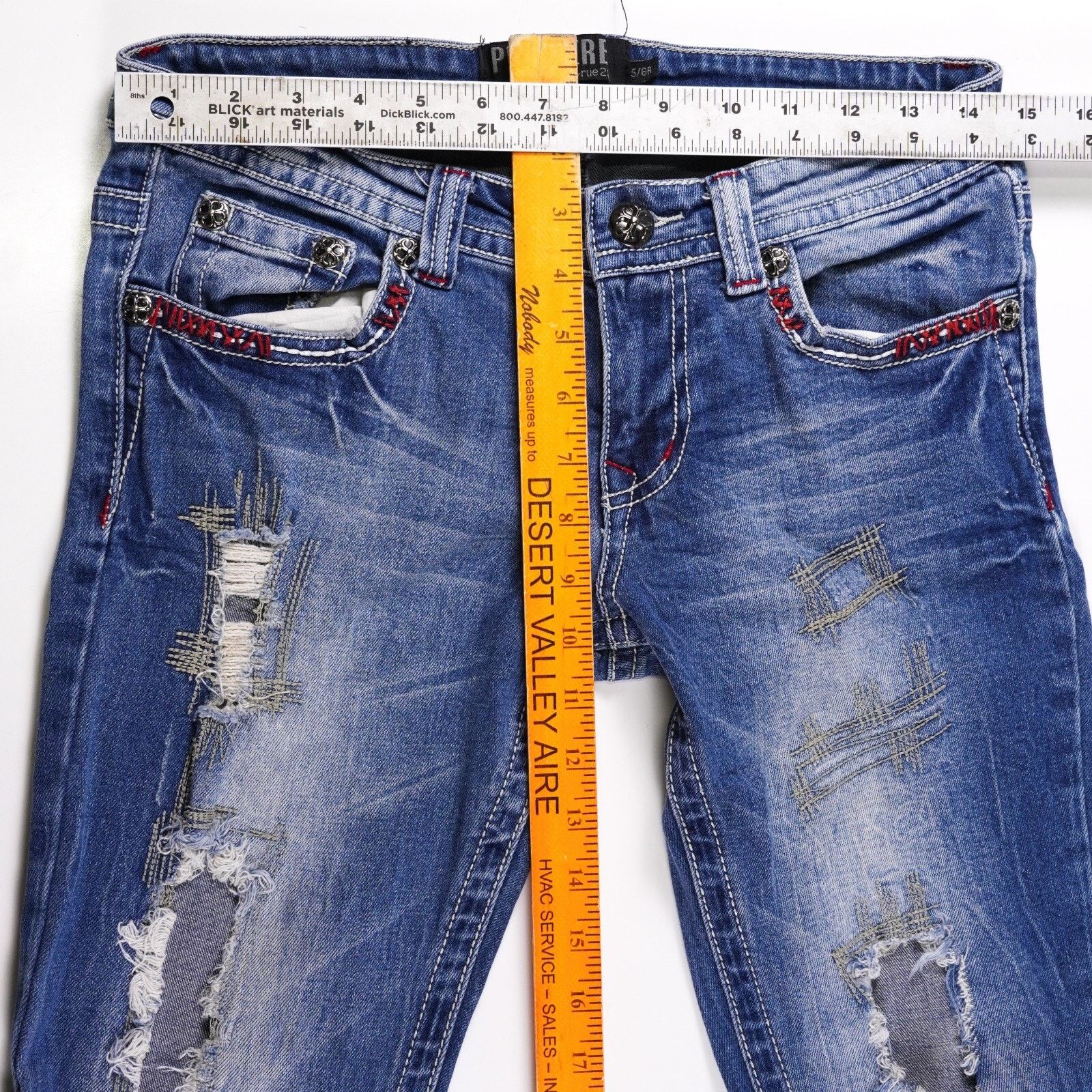 Other Rue 21 Premiere Cotton Denim Slim Skinny Jeans Straight 5/6R Size 29" - 2 Thumbnail