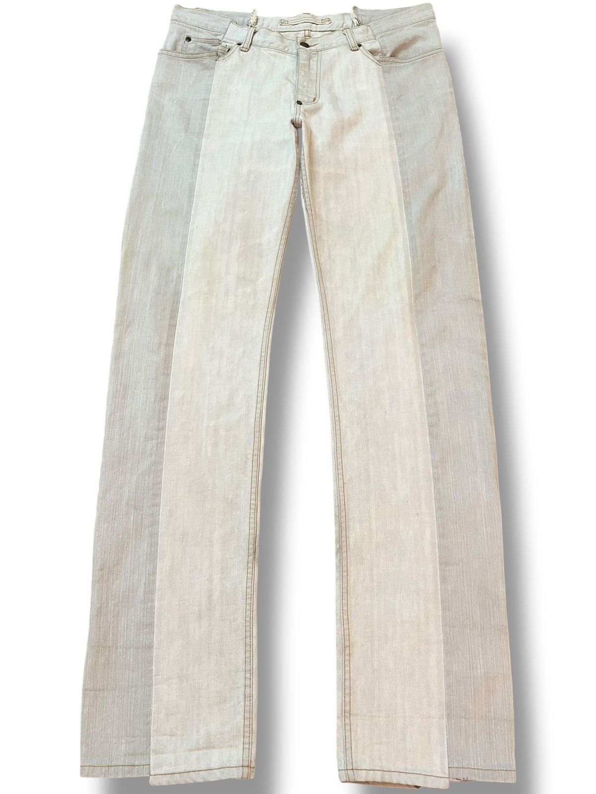 Maison MIHARA YASUHIRO Vintage Maison Mihara Yasuhiro Two Tone Dividing Seams denim Size US 35 - 1 Thumbnail