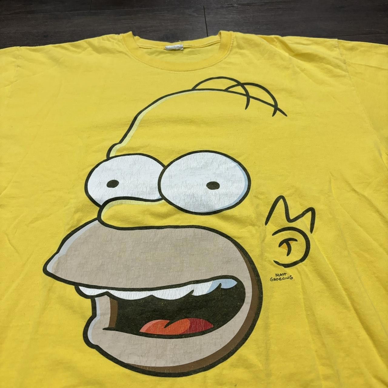 Designer Vintage The Simpsons Homer Simpson Big Face T Shirt 00s XL Size US XL / EU 56 / 4 - 2 Thumbnail