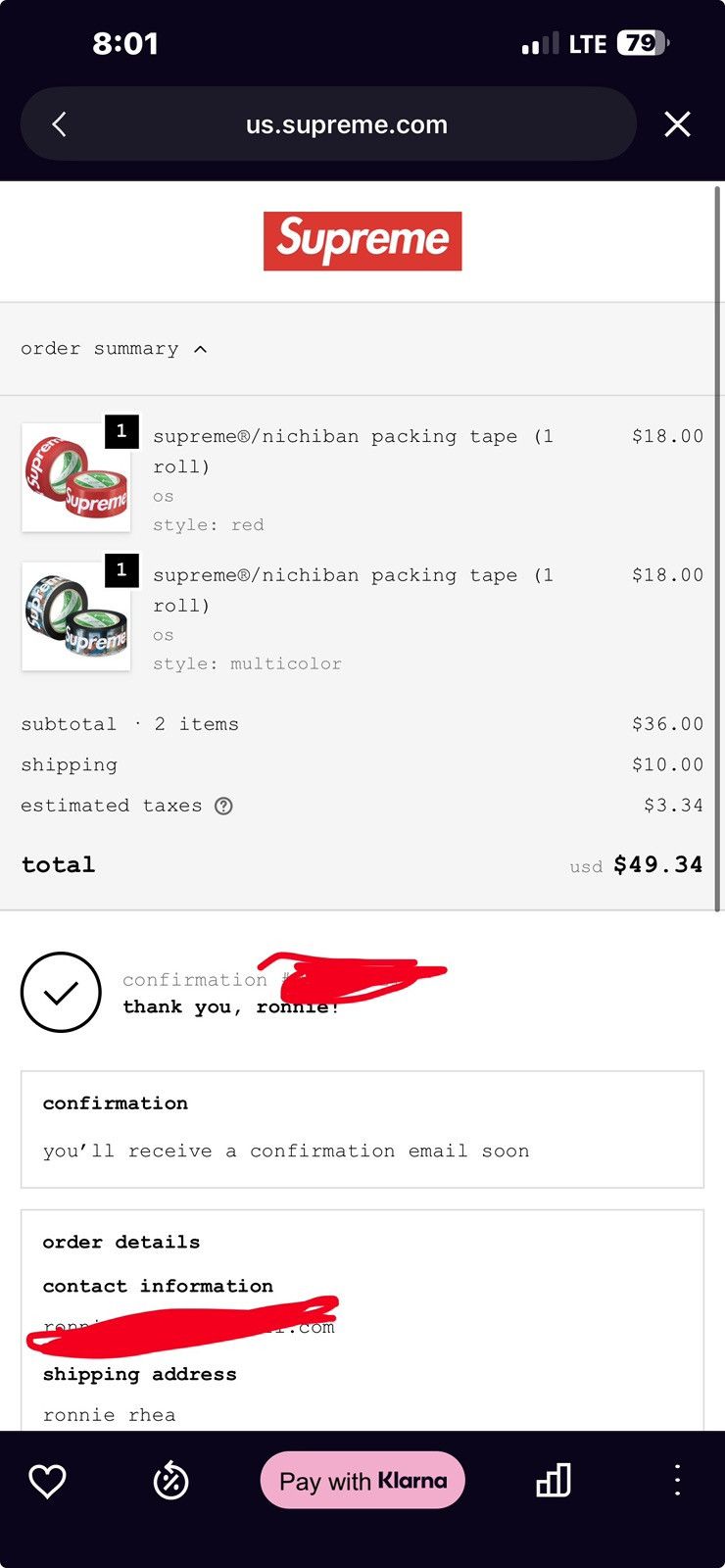 Supreme Supreme red packing tape Size ONE SIZE - 3 Thumbnail
