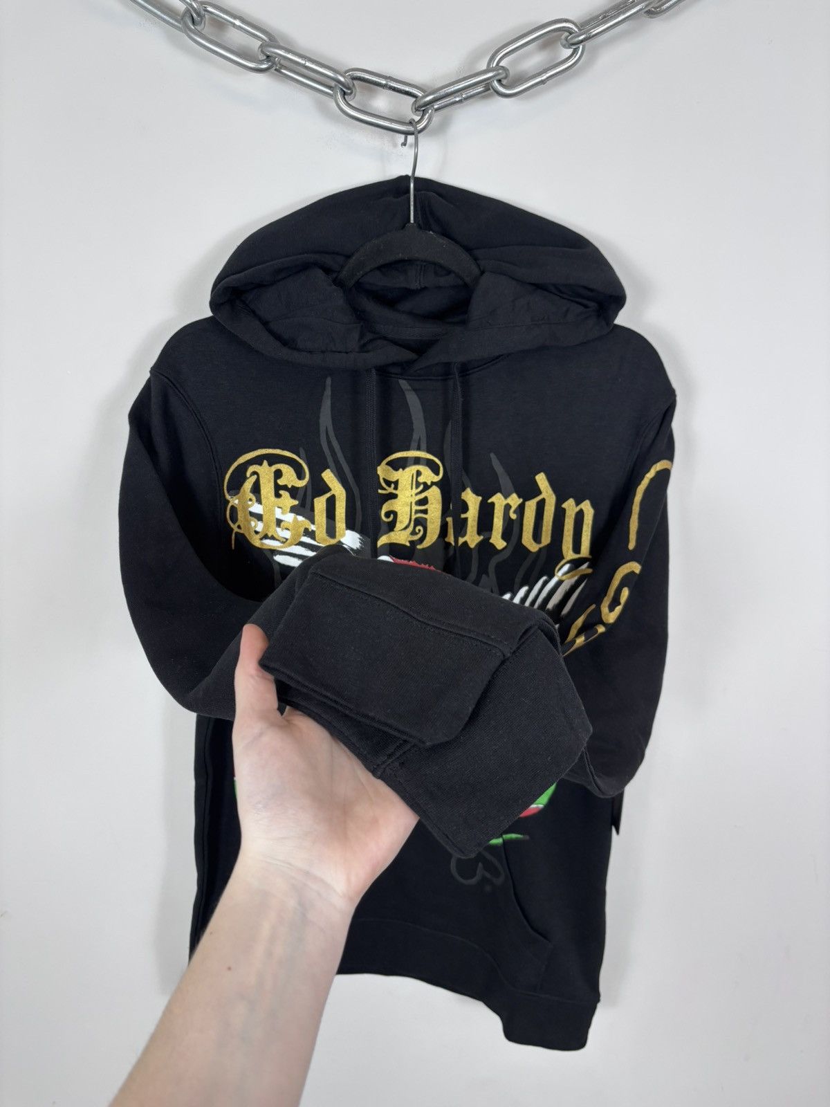 Ed Hardy Ed Hardy NWT Men’s Y2K Black Big Logo Tattoo Hoodie Size US S / EU 44-46 / 1 - 11 Thumbnail