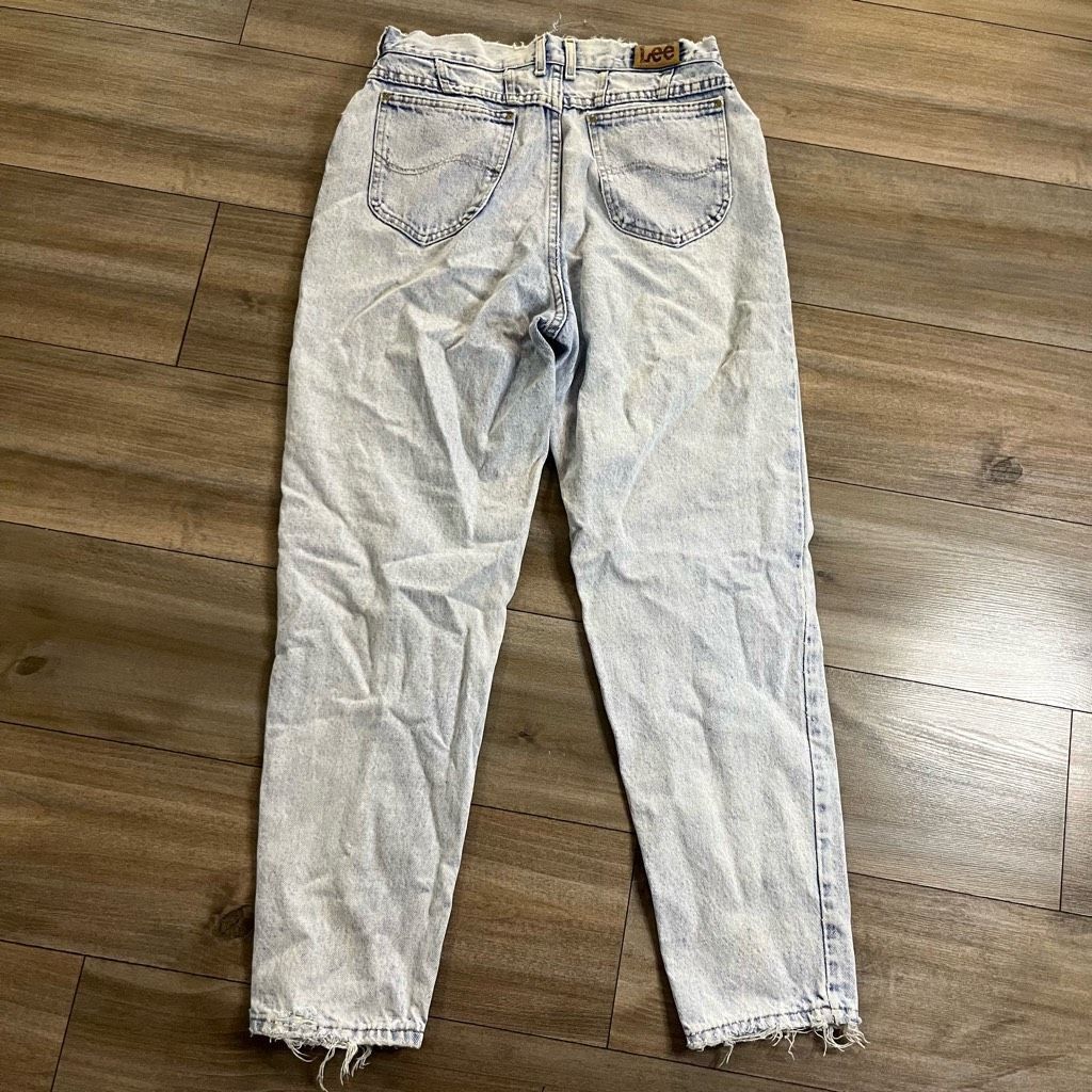 Lee Vintage Lee Light Wash Denim Jeans Women 14 Size 31" - 6 Thumbnail