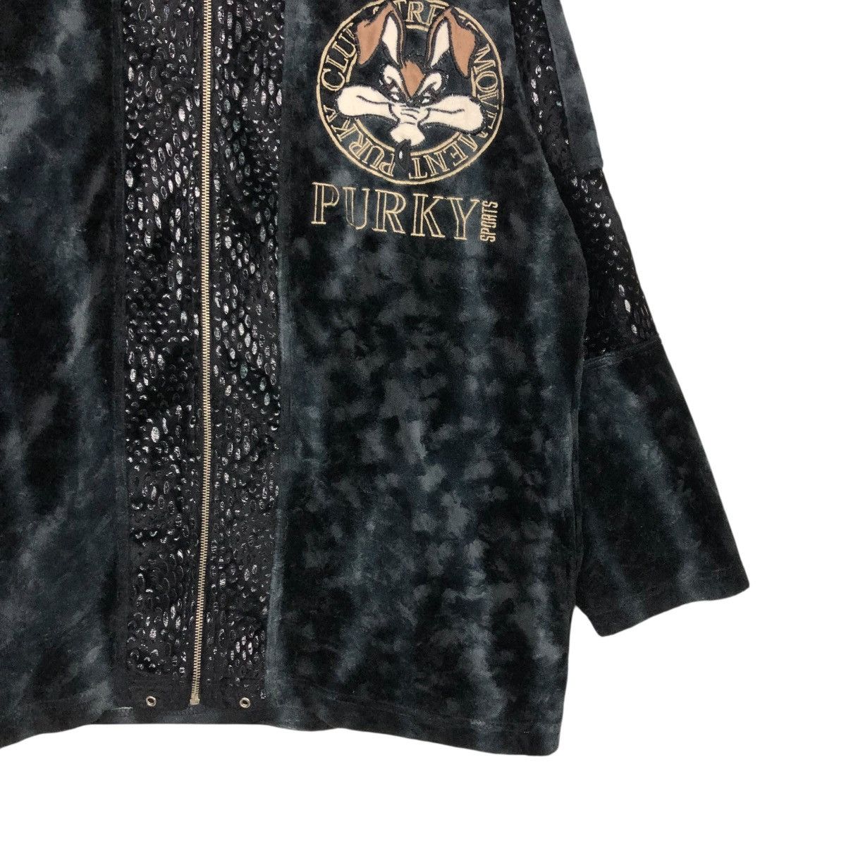 Cartoon Network 🔥VINTAGE OVERSIZE JACKET CARTOON PURKY RICH BLACK BIG LOGO Size US M / EU 48-50 / 2 - 7 Thumbnail