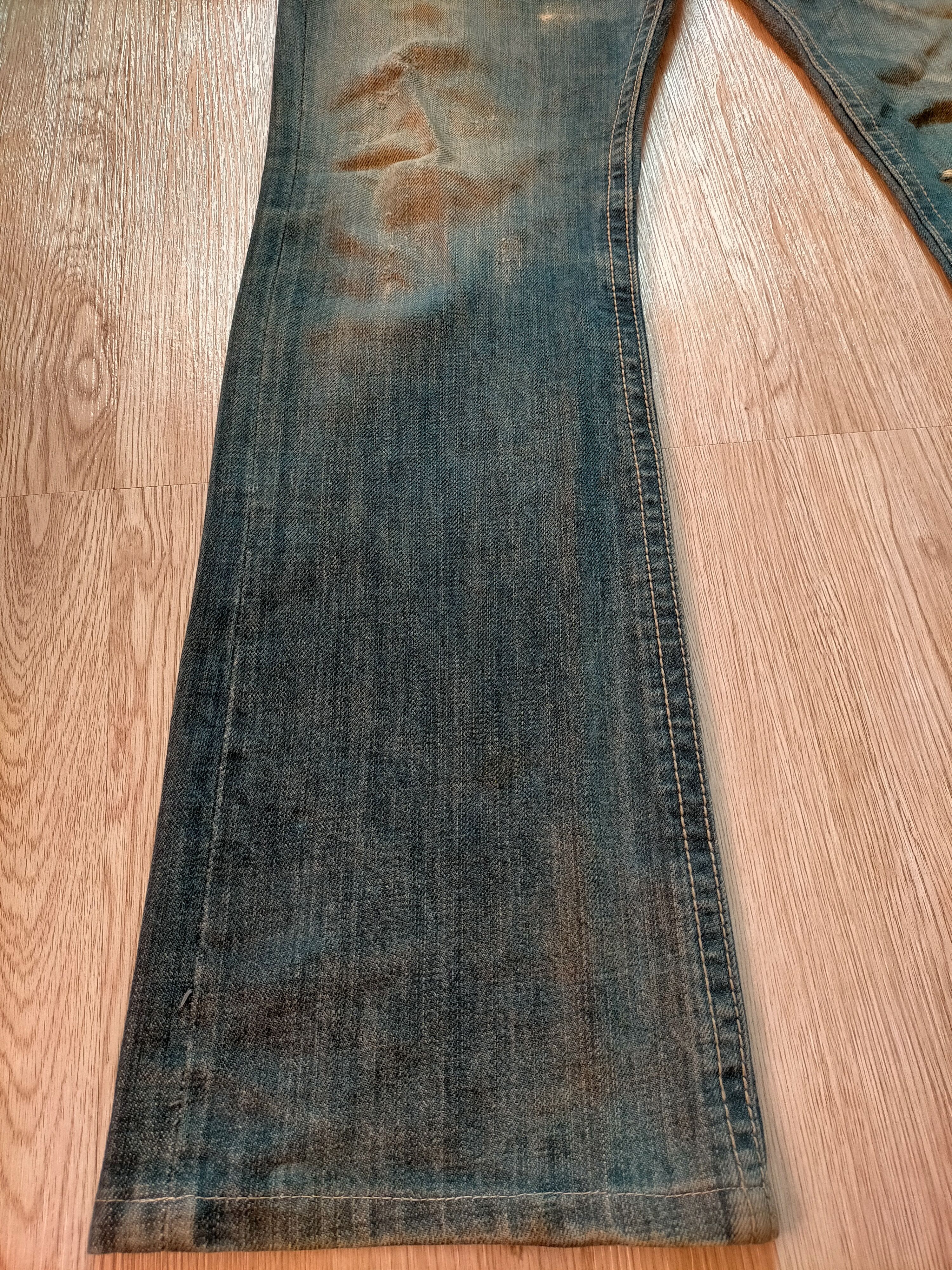 If Six Was Nine × Japanese Brand Flare Jeans Semantic Design Leather pocket Boot cut Denim Size US 31 - 10 Thumbnail