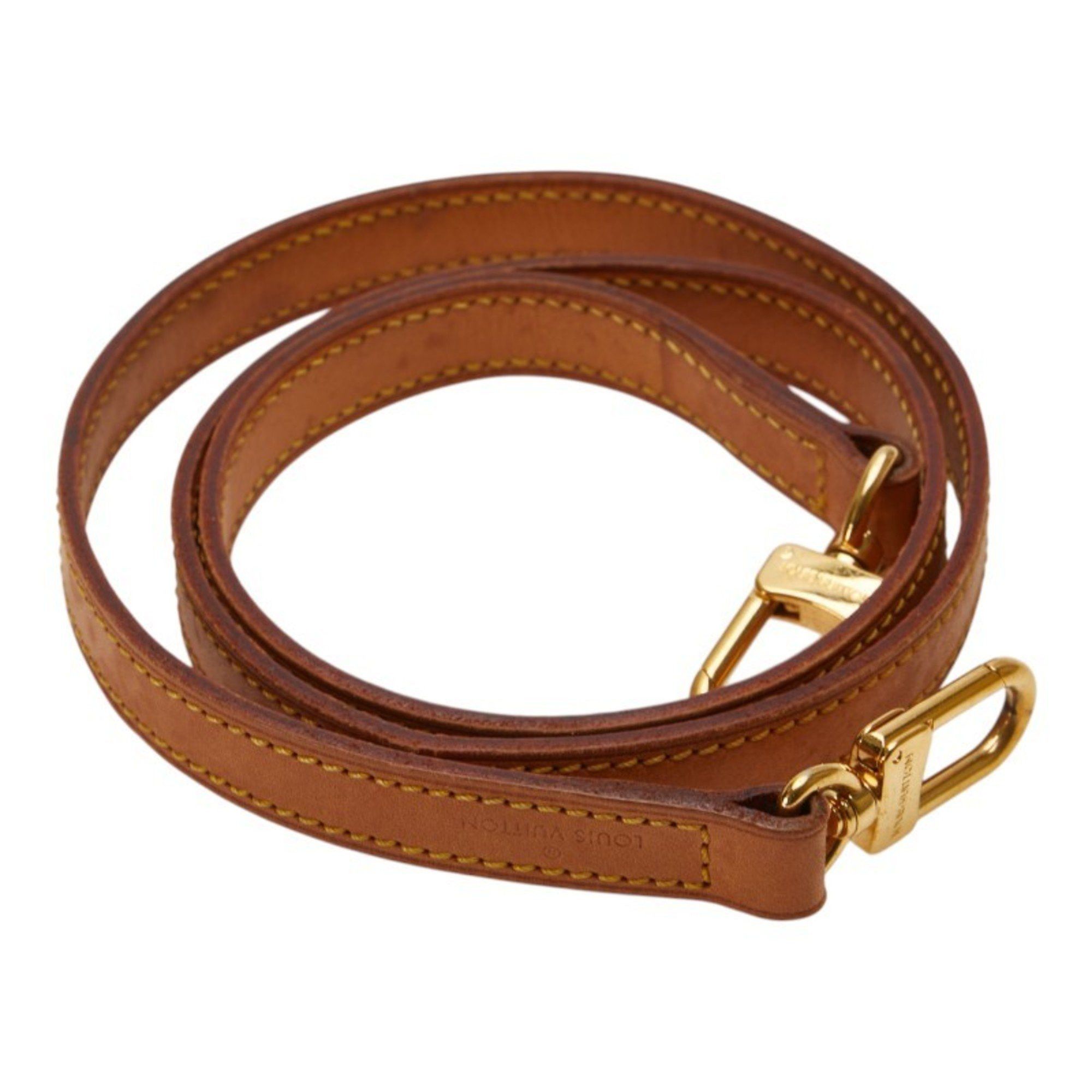 Louis Vuitton shoulder strap beige leather women's LOUIS VUITTON