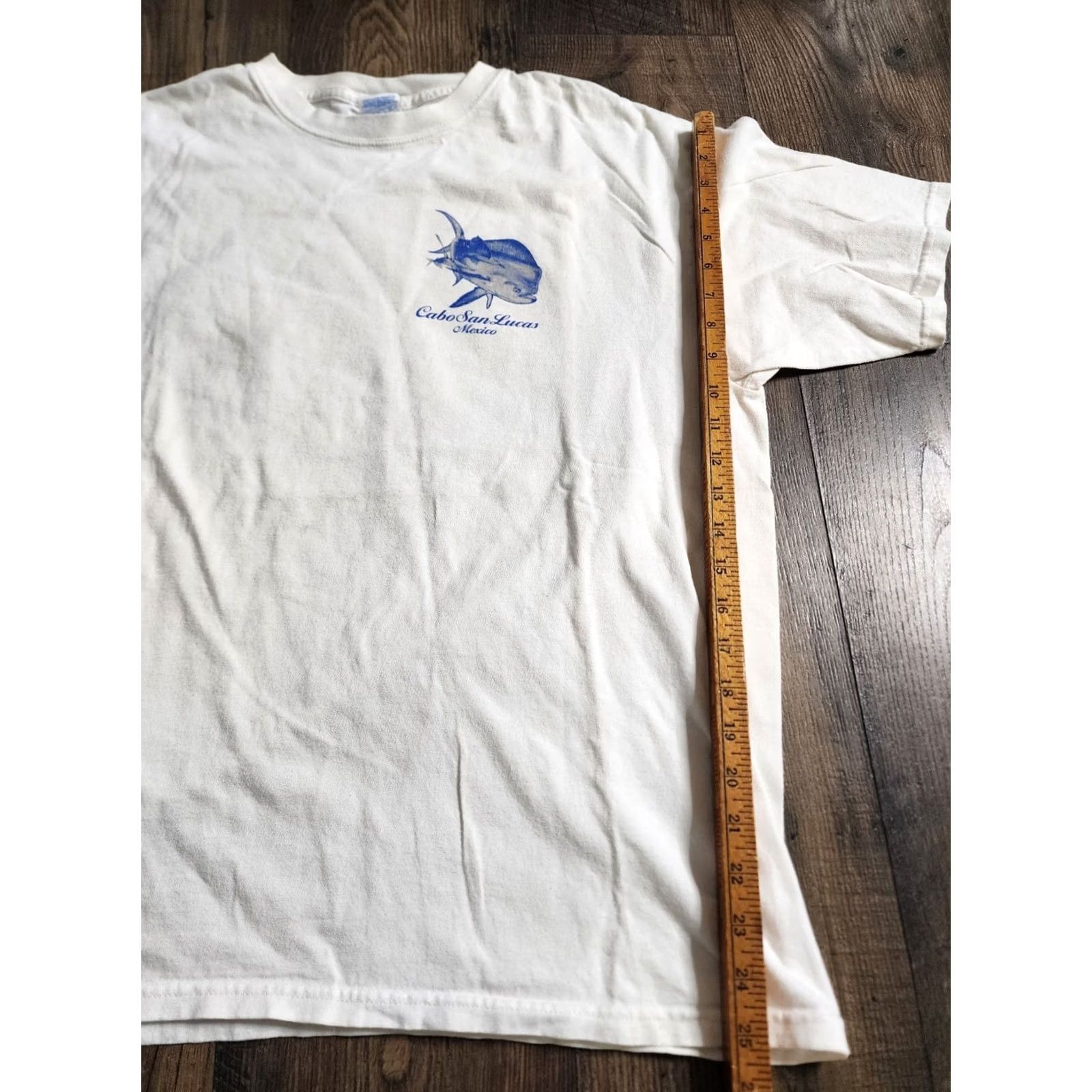 Doublet Vintage Yazbek T-Shirt Mens XL White Crew Neck Fish Double-Sided Distressed Marlin Short Sleeve Size US XL / EU 56 / 4 - 3 Thumbnail