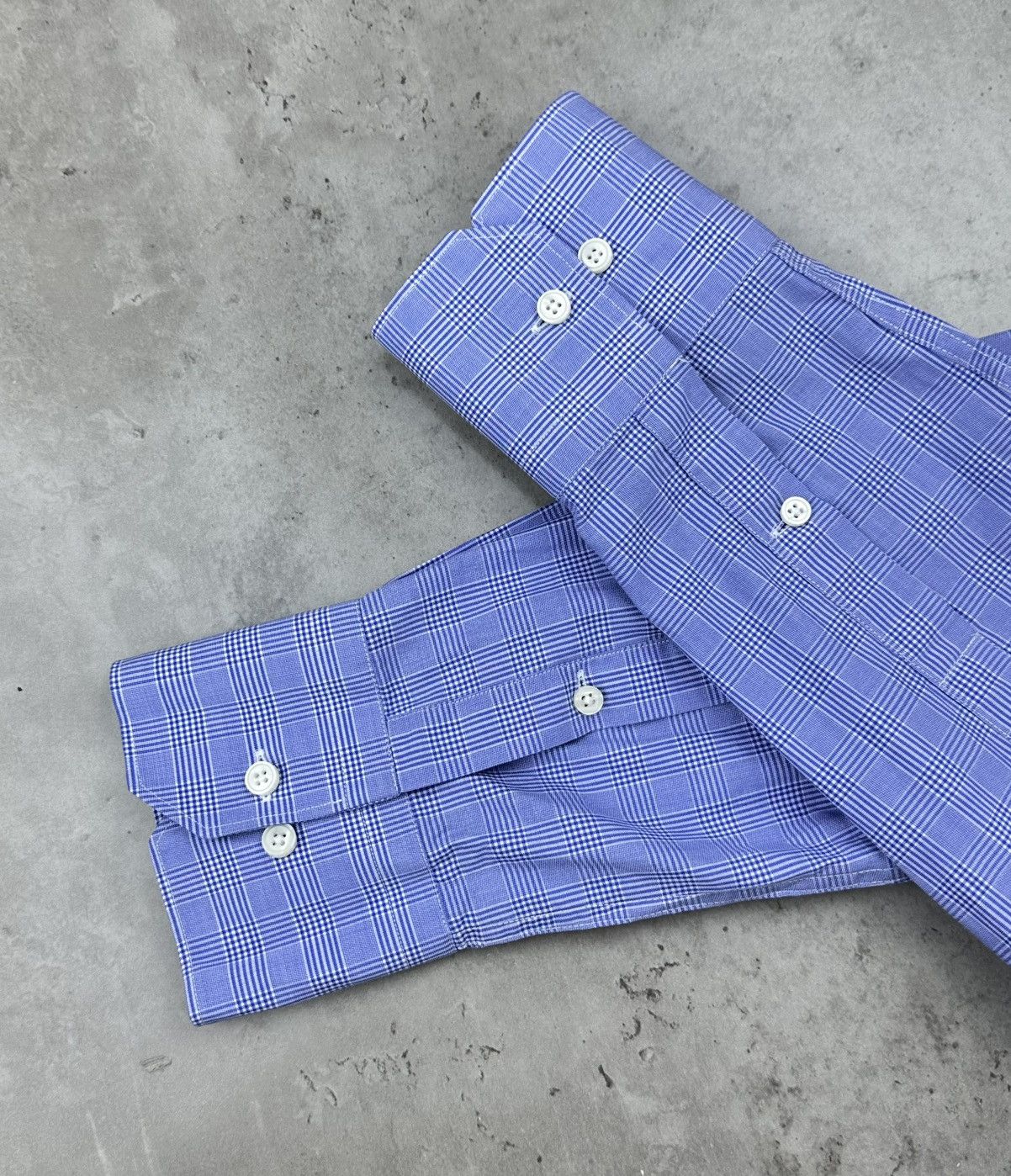 Suitsupply SUITSUPPLY Mens Blue Plaid Check Dress Shirt 2-Ply Cotton XL Size US XL / EU 56 / 4 - 4 Thumbnail