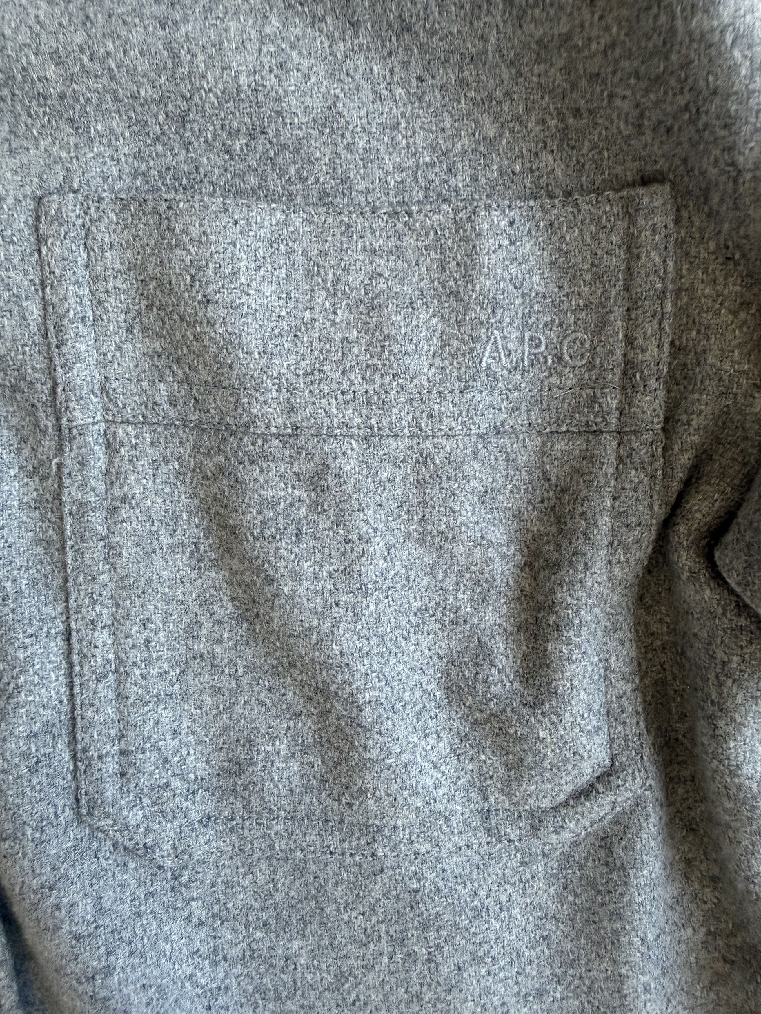 A.P.C. A.P.C. Basile Wool Overshirt - Gray - Size Medium Size US M / EU 48-50 / 2 - 4 Thumbnail