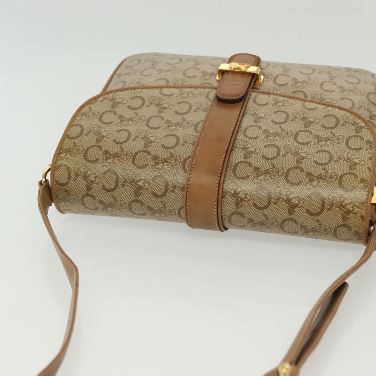 Celine CELINE Macadam Canvas Shoulder Bag Pvc Beige Gold Size ONE SIZE - 7 Thumbnail