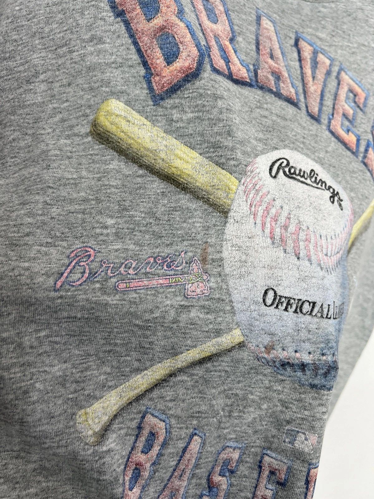 Vintage Vintage Atlanta Braves MLB Tee Shirt Jersey Over Print Logo Size US L / EU 52-54 / 3 - 4 Thumbnail
