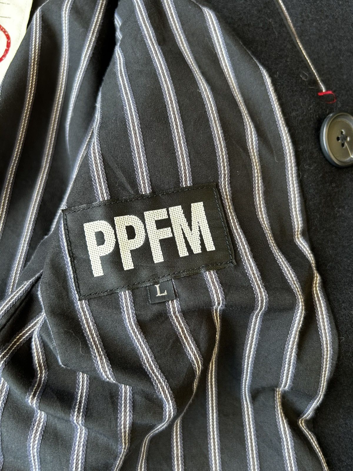 Japanese Brand PPFM TIME FOR PUNK DOUBLE BREASTED WOOL JACKET Size L / US 10 / IT 46 - 10 Thumbnail