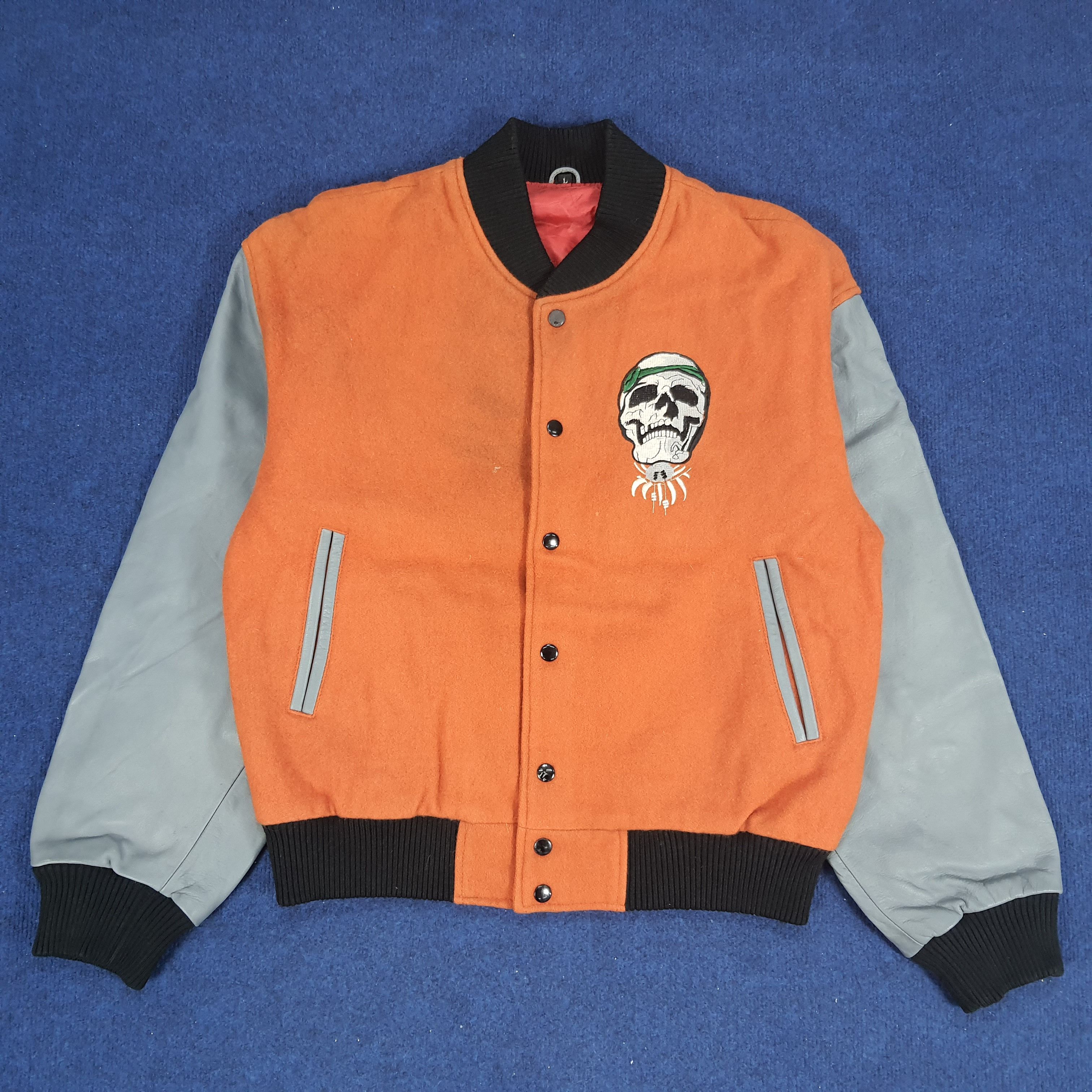 Vintage Vintage Just Brass Native Skull Varsity Jacket Size US L / EU 52-54 / 3 - 3 Thumbnail