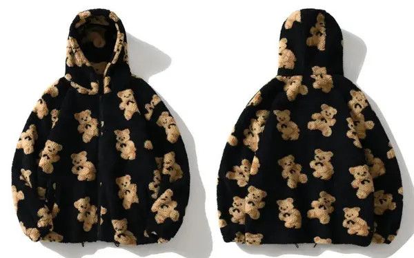 VIBE Bears Teddy Black Hoodie Sweatshirt Pullover Jersey Jumper Size US L / EU 52-54 / 3 - 6 Thumbnail