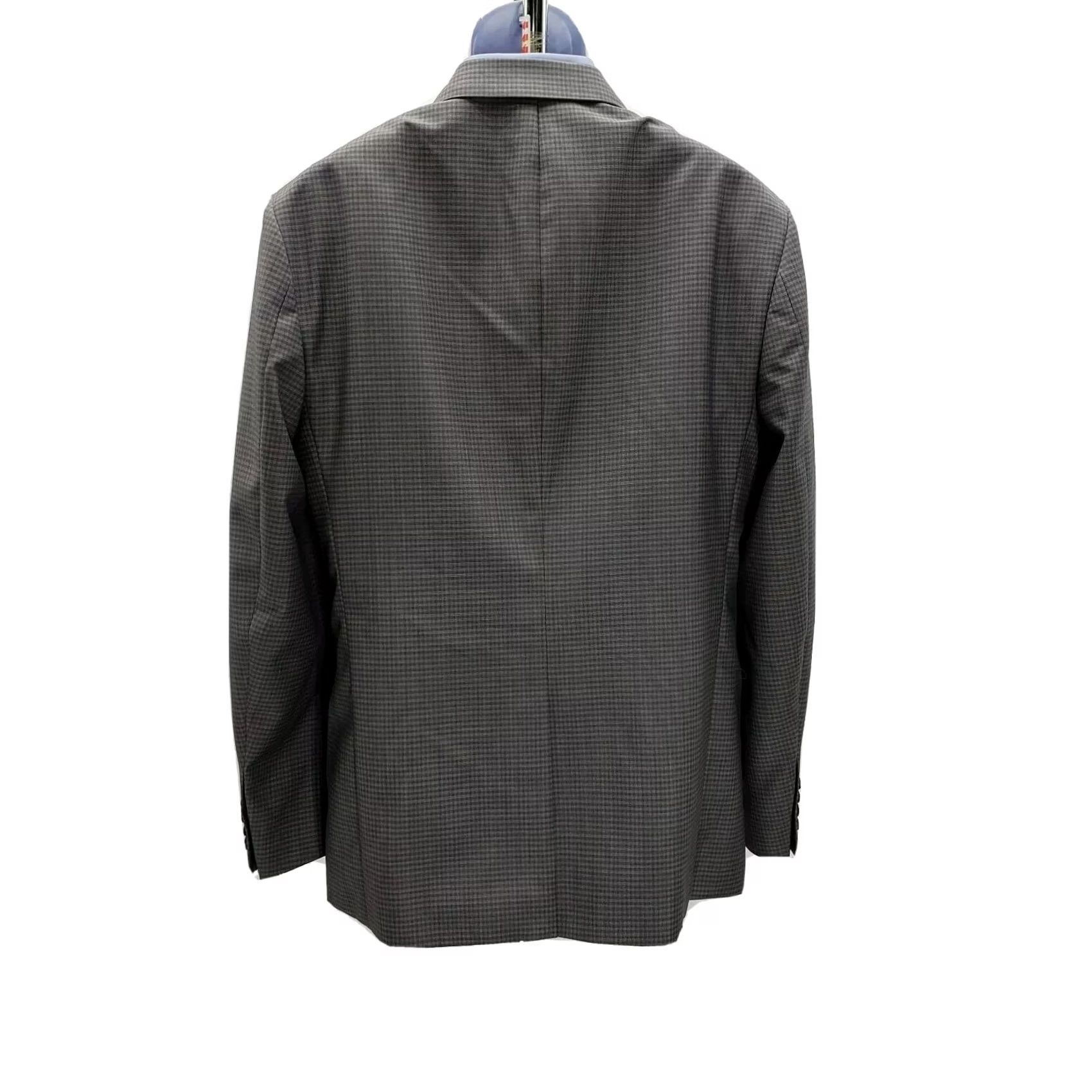 Theory THEORY CHAMBERS TAILORED Button Suit Jacket Blazer NEW Sz 44R GREY/ light grey Wool Check Men Blazer 44R Modern Size 44R - 3 Thumbnail