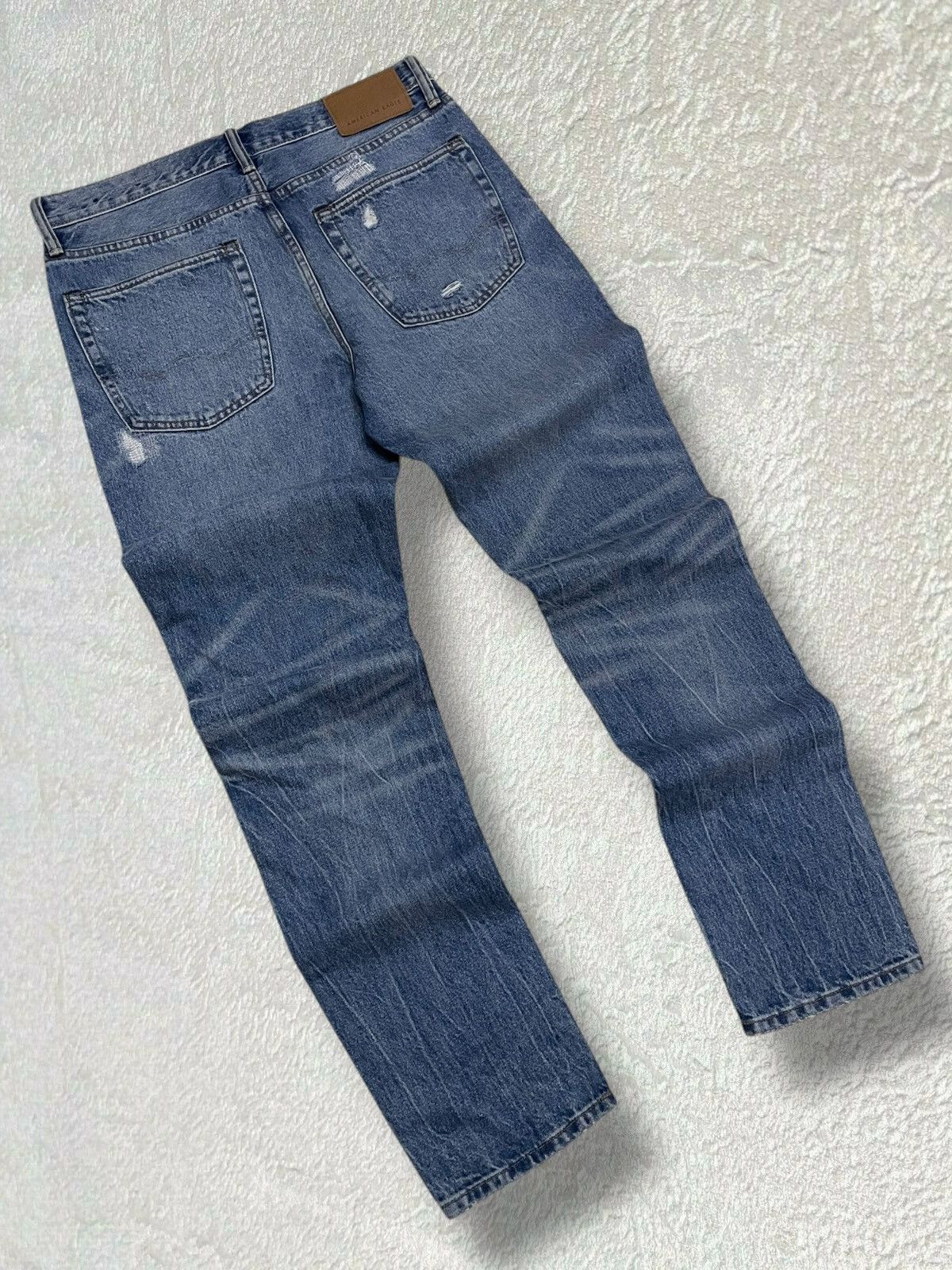American Eagle Outfitters × Keith Haring × Vintage Designer American Eagle X Keith Hearing Patchwork Boro Denim Size US 32 / EU 48 - 9 Thumbnail