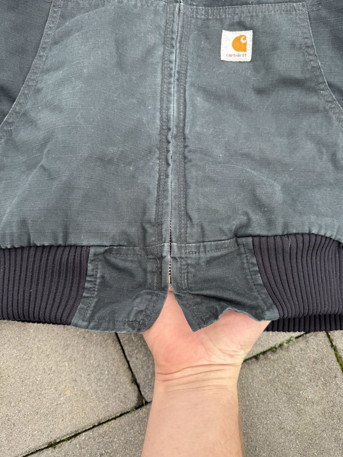 Carhartt × Vintage Carhartt Active Jacket Navy Washed Distressed Baggy Vintage Size US L / EU 52-54 / 3 - 8 Thumbnail