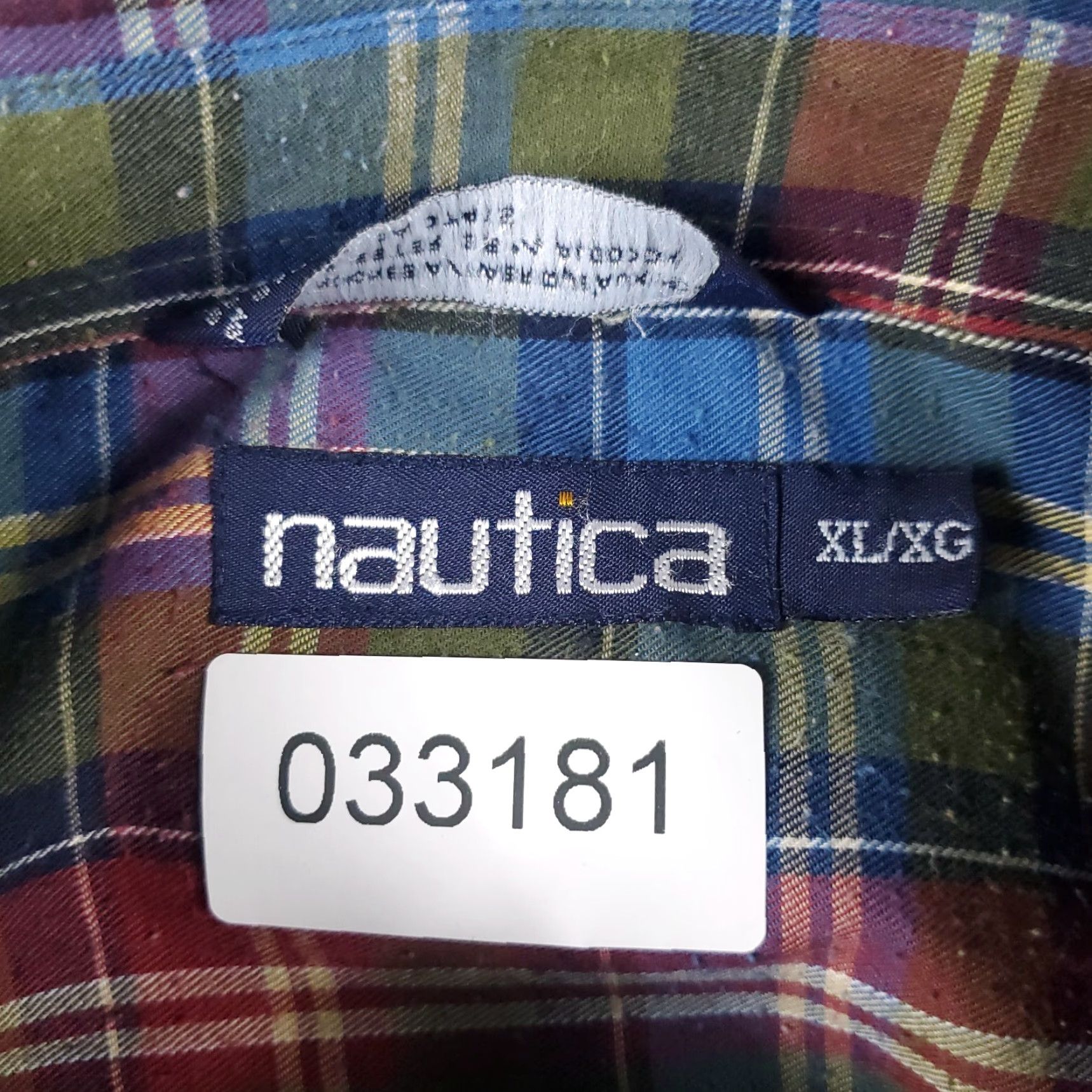 Nautica Nautica Shirt Mens XL Blue Green Red Plaid Button-Up Long Sleeve, Regular, Cotton, Navy/Blue Plaid, Nautica, Men’s Button-Down, Classic American Style Size US XL / EU 56 / 4 - 7 Thumbnail