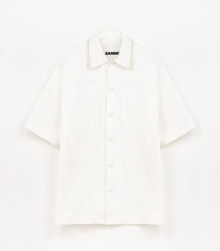 Jil Sander o1w1db10925 Outer Shirt 10 EMB in White Size US L / EU 52-54 / 3 - 1 Thumbnail