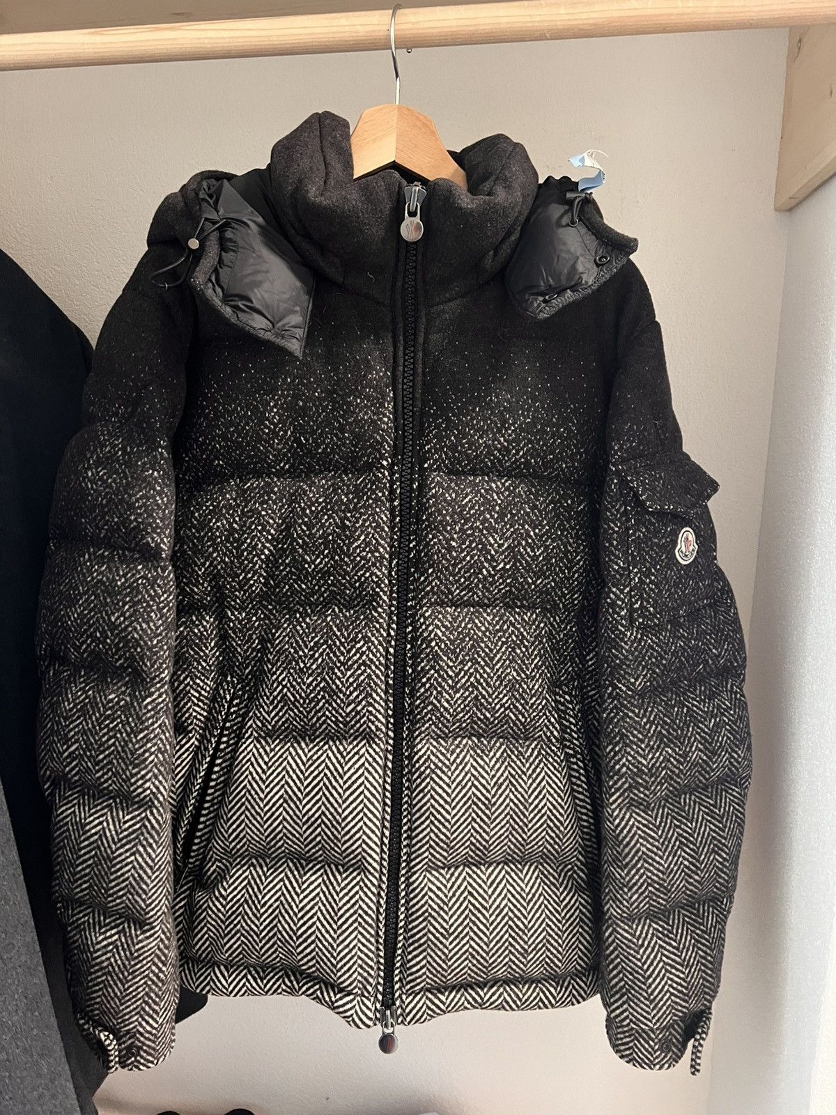 Moncler *Rare* Moncler Montgenevre Wool Herringbone Down Jacket Size US XL / EU 56 / 4 - 1 Thumbnail